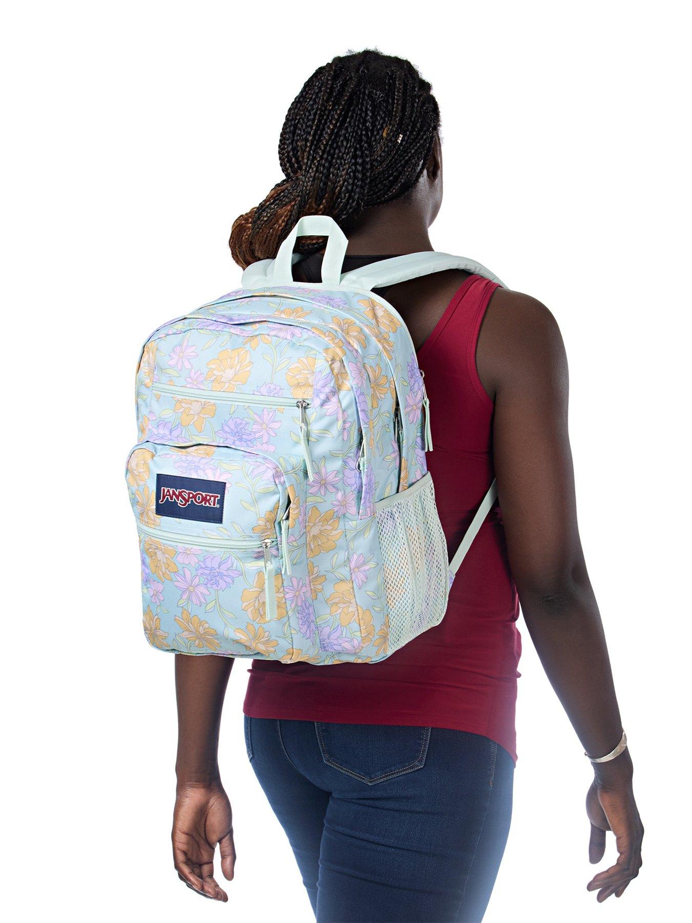 JanSport Big Student FADED FLORAL FRESH MINT Backpack