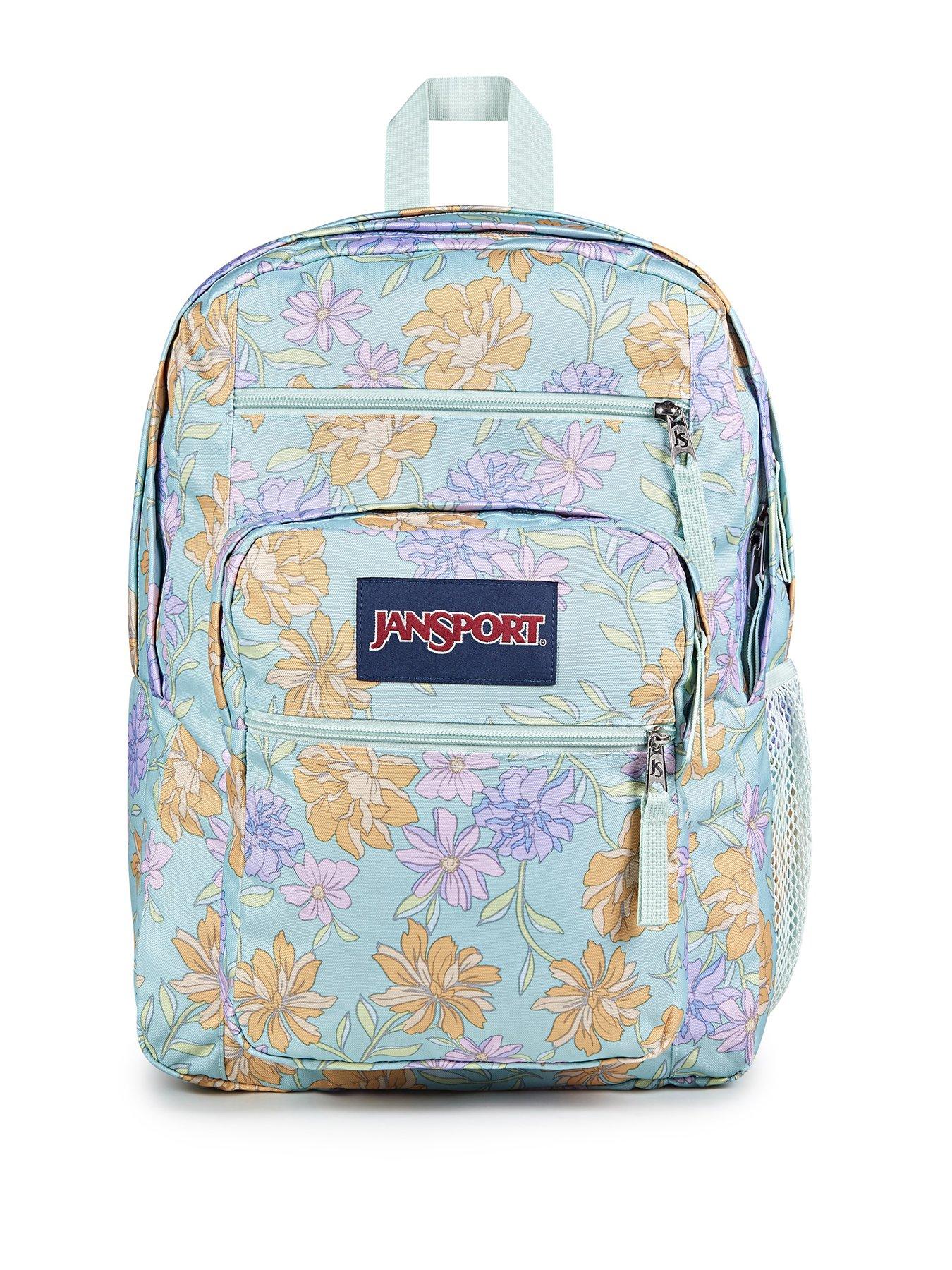 JanSport Big Student FADED FLORAL FRESH MINT Backpack