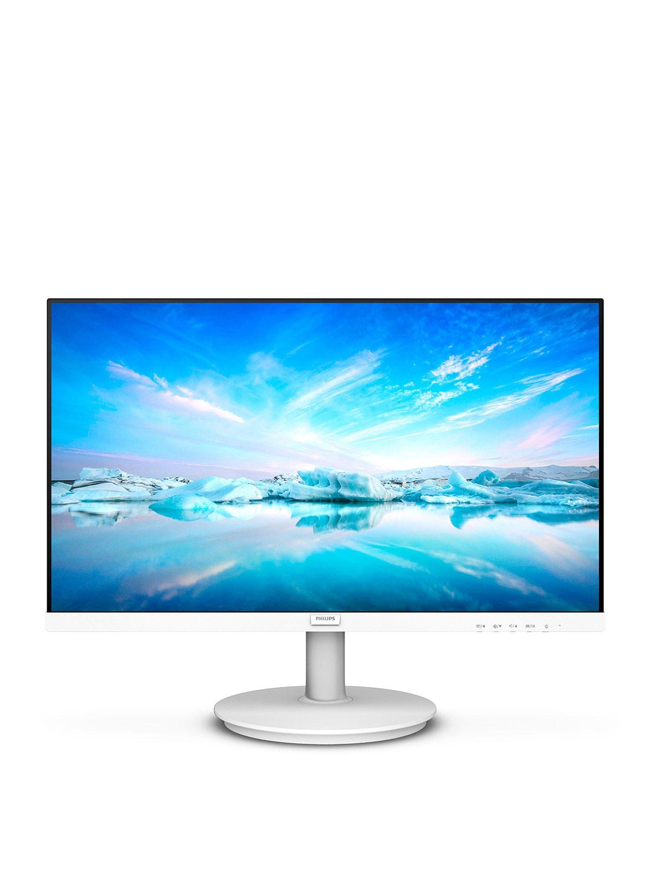 Image 2 of 6 of Philips 241V8AW/00 23.8in FHD (1920x1080) 75Hz IPS Monitor - White