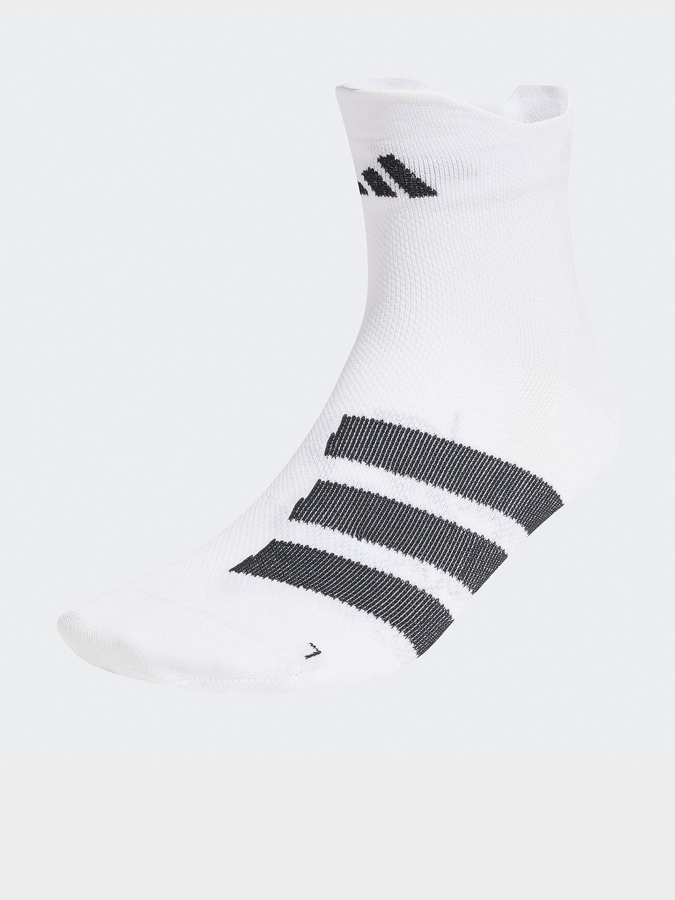 adidas Unisex Runxadizero Socks (1 Pair), White/Black/Black, Size Xl, Women