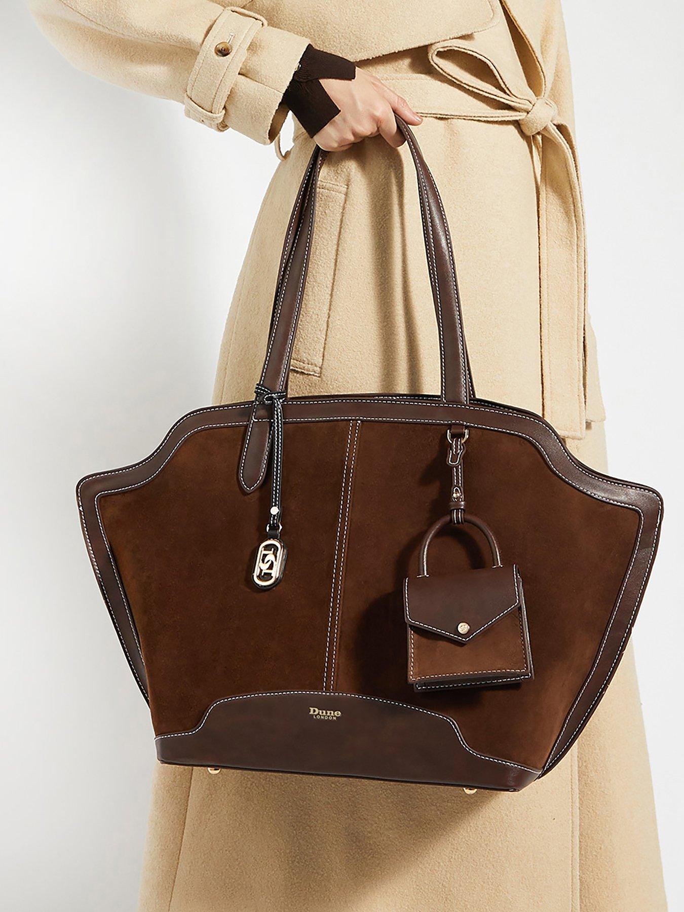 Dune London Decided Suede Grab Handle Day Bag Brown Very