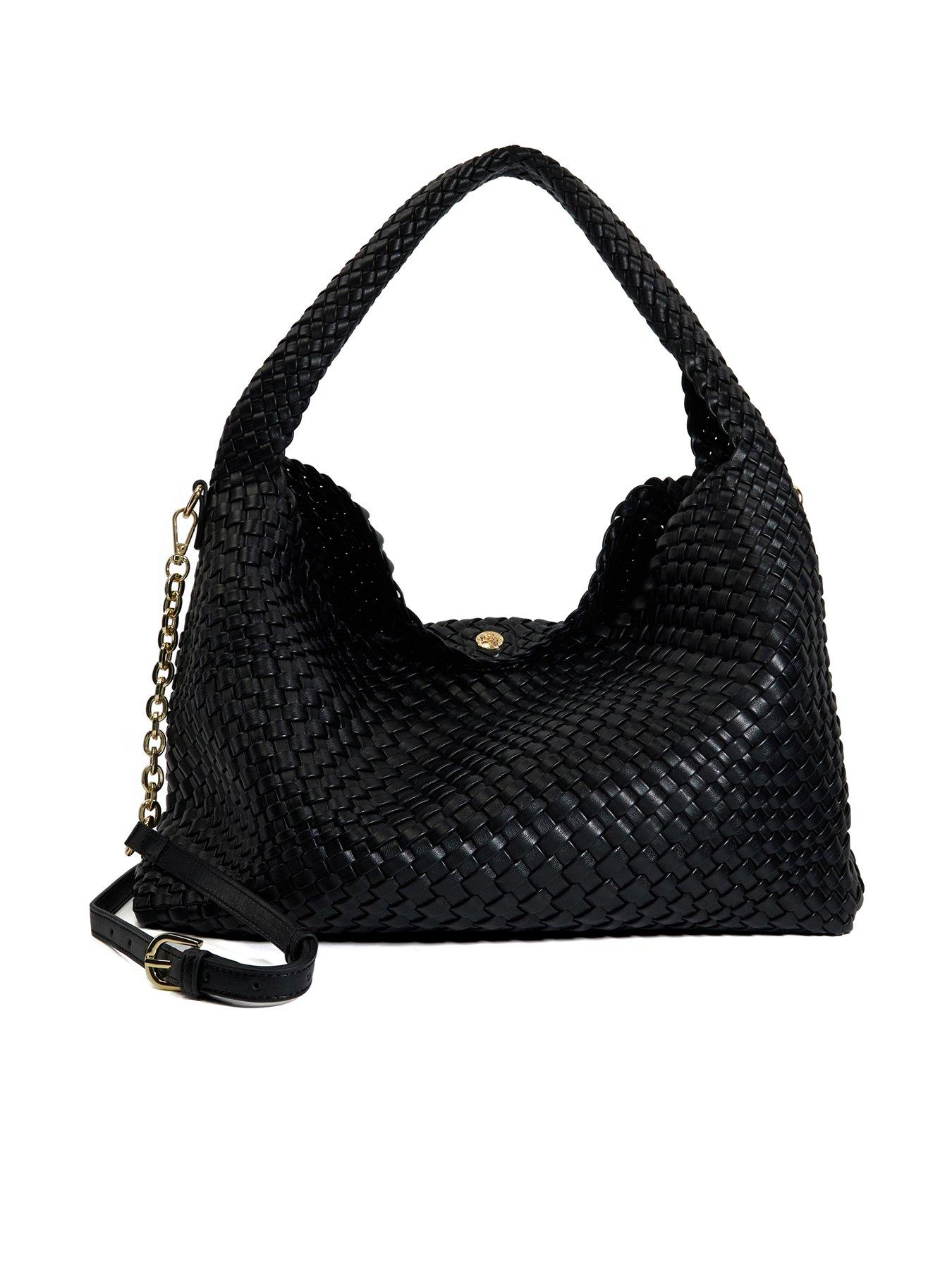 undefined Deliberate L Woven Shoulder Bag - Black