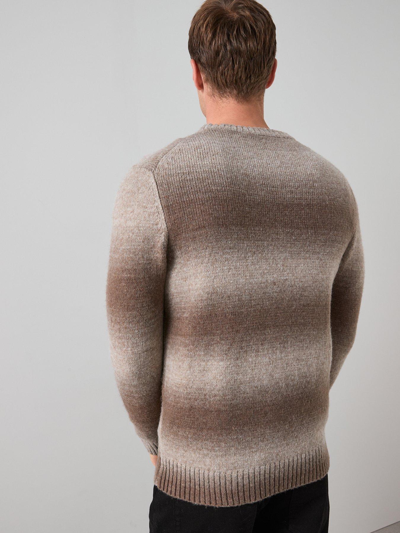 Image 2 of 6 of The Very Collection Colourblock Crew Neck Jumper - Stone