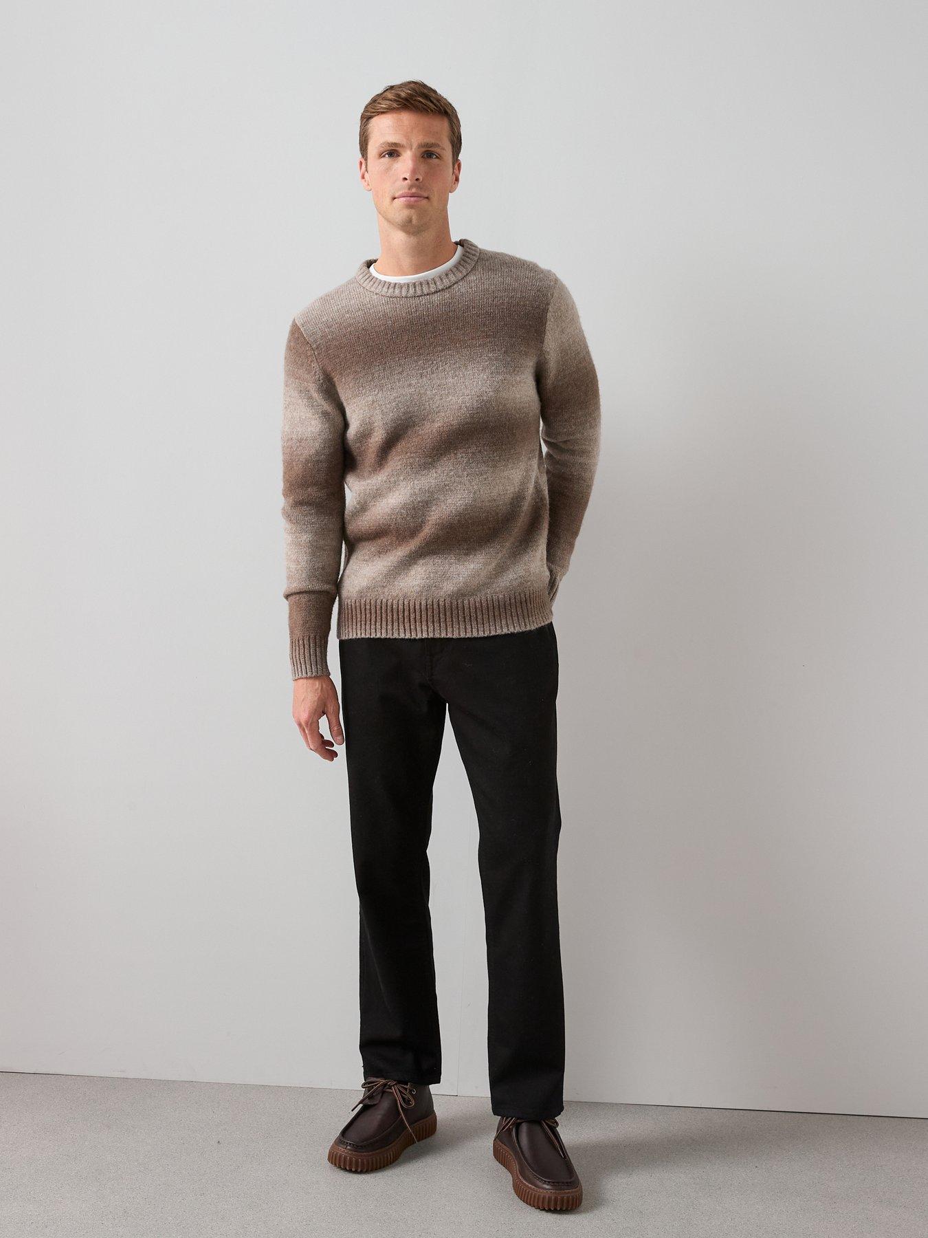 Image 3 of 6 of The Very Collection Colourblock Crew Neck Jumper - Stone