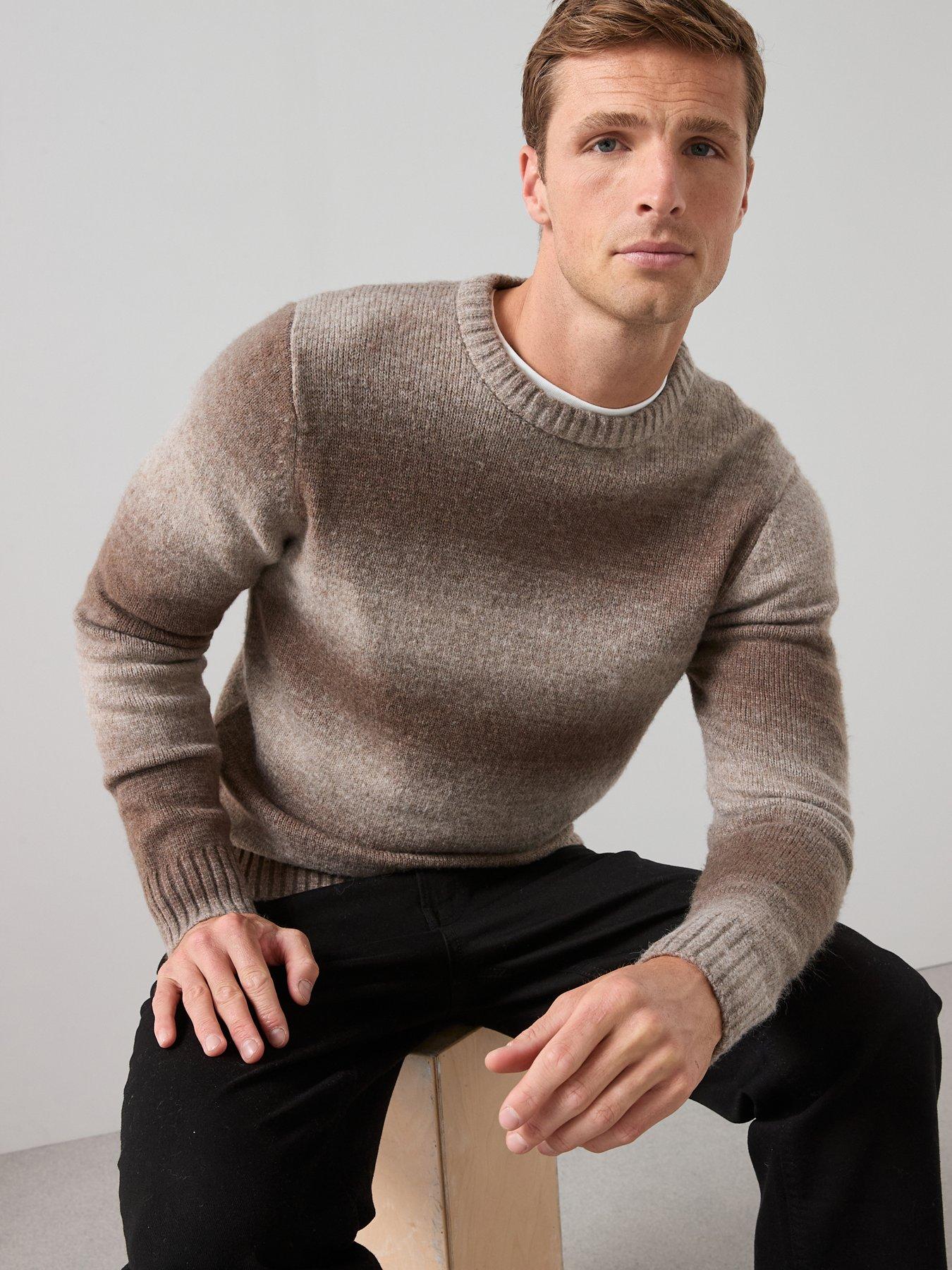 Image 4 of 6 of The Very Collection Colourblock Crew Neck Jumper - Stone