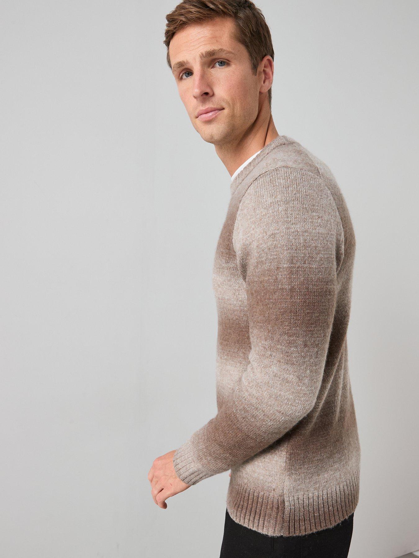 Image 5 of 6 of The Very Collection Colourblock Crew Neck Jumper - Stone