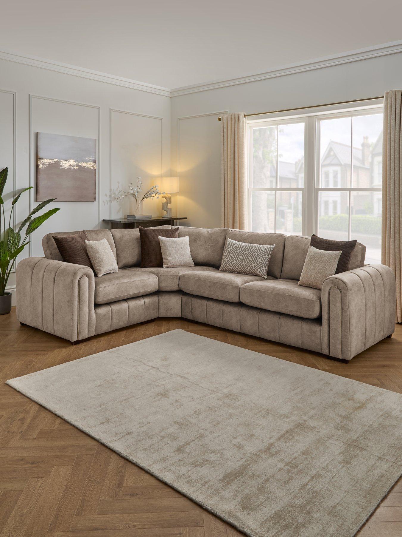 Very Home Amara Left Hand Double Arm Corner Group Sofa - Made to Order in the UK