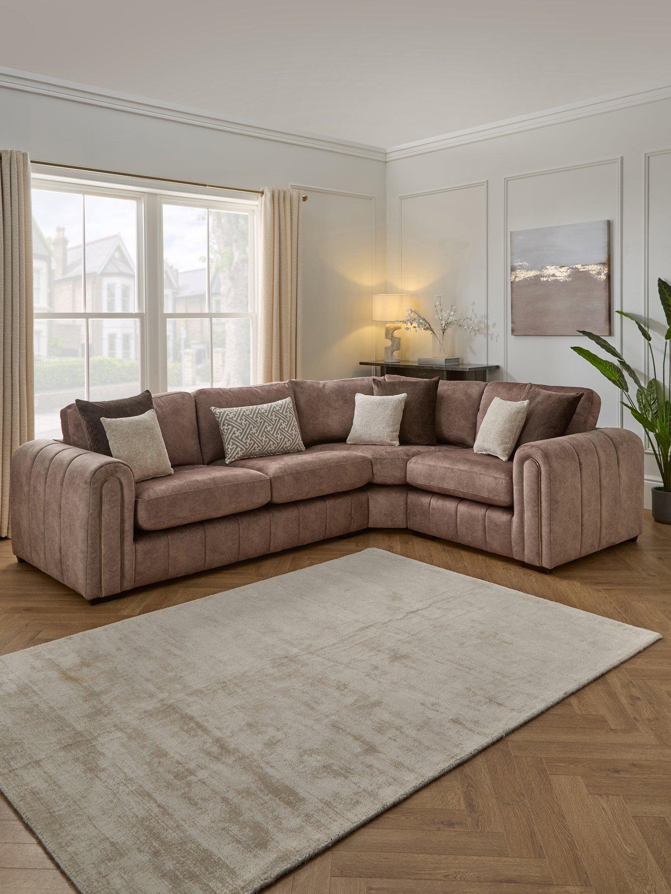 Very Home Amara Right Hand Double Arm Corner Group Sofa - Made to Order in the UK
