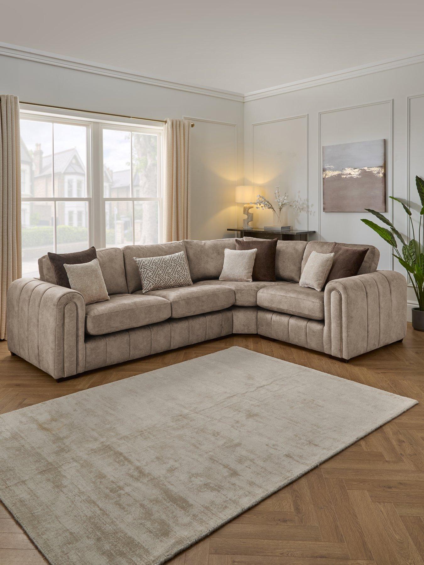 Very Home Amara Right Hand Double Arm Corner Group Sofa - Made to Order in the UK