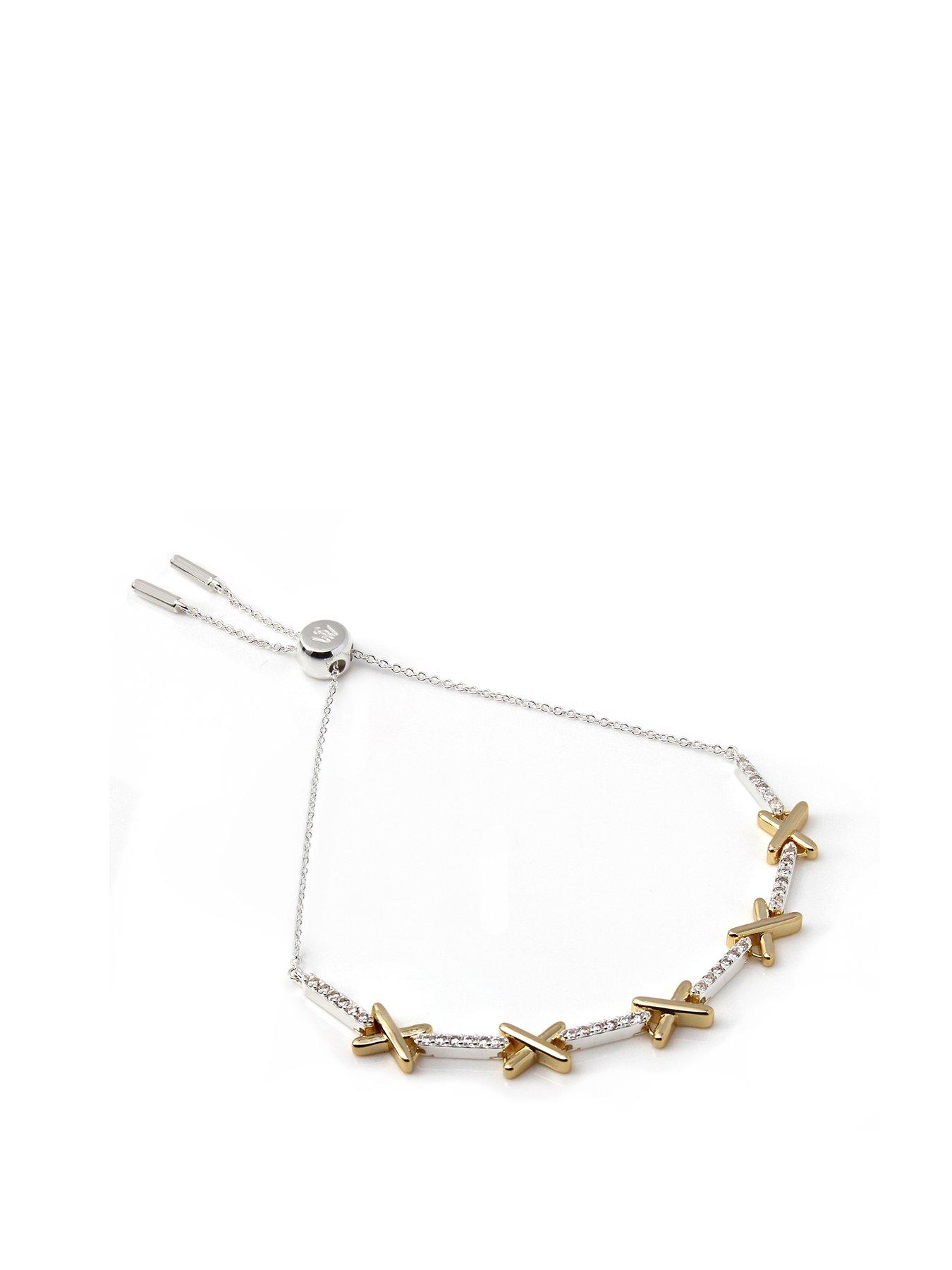 Say It With Adjustable Kiss Tennis Bracelet