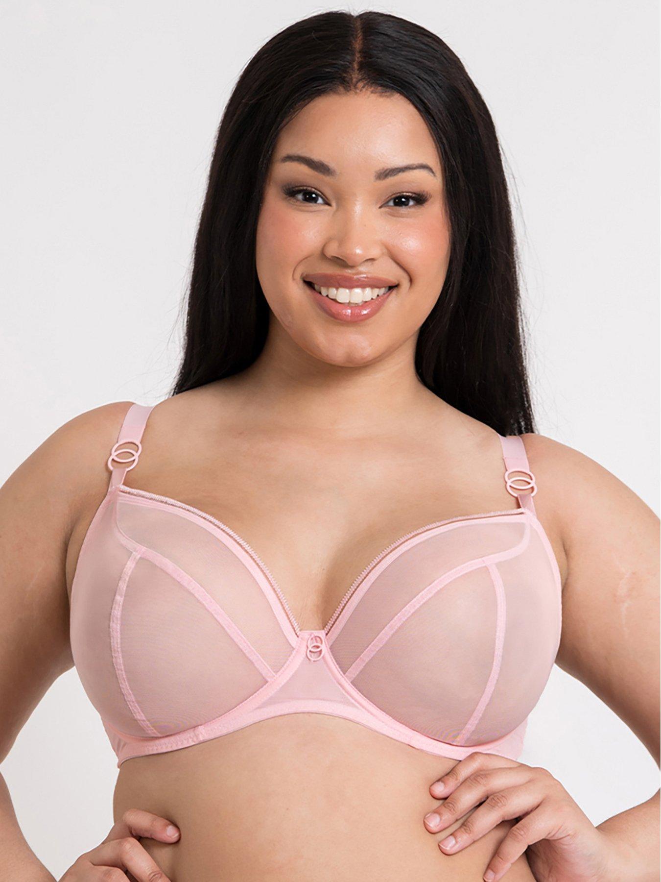 Curvy Kate Lifestyle Plunge Bra, Pink, Size 30H, Women