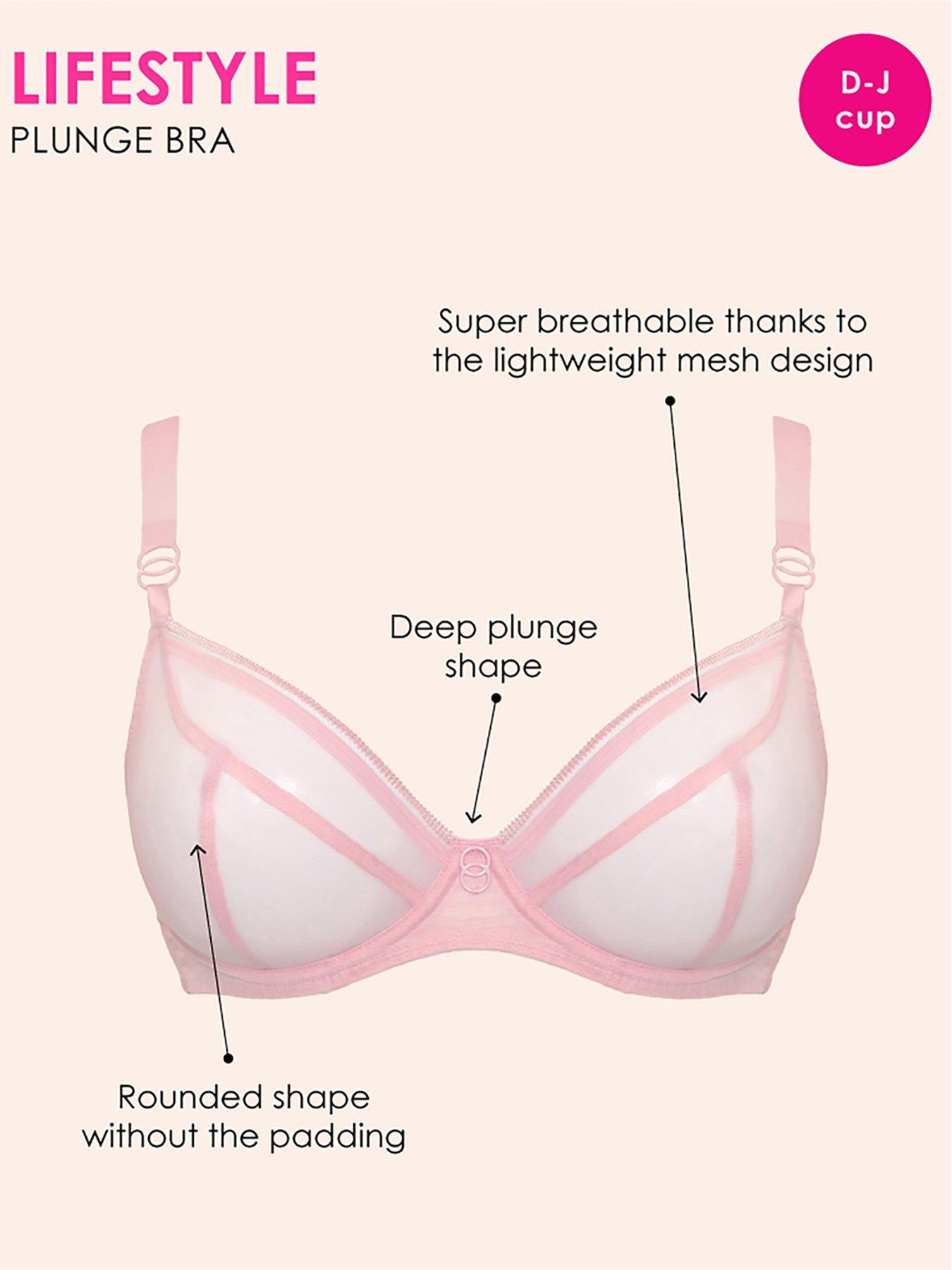 Image 6 of 6 of Curvy Kate Lifestyle Plunge Bra - Blush Pink