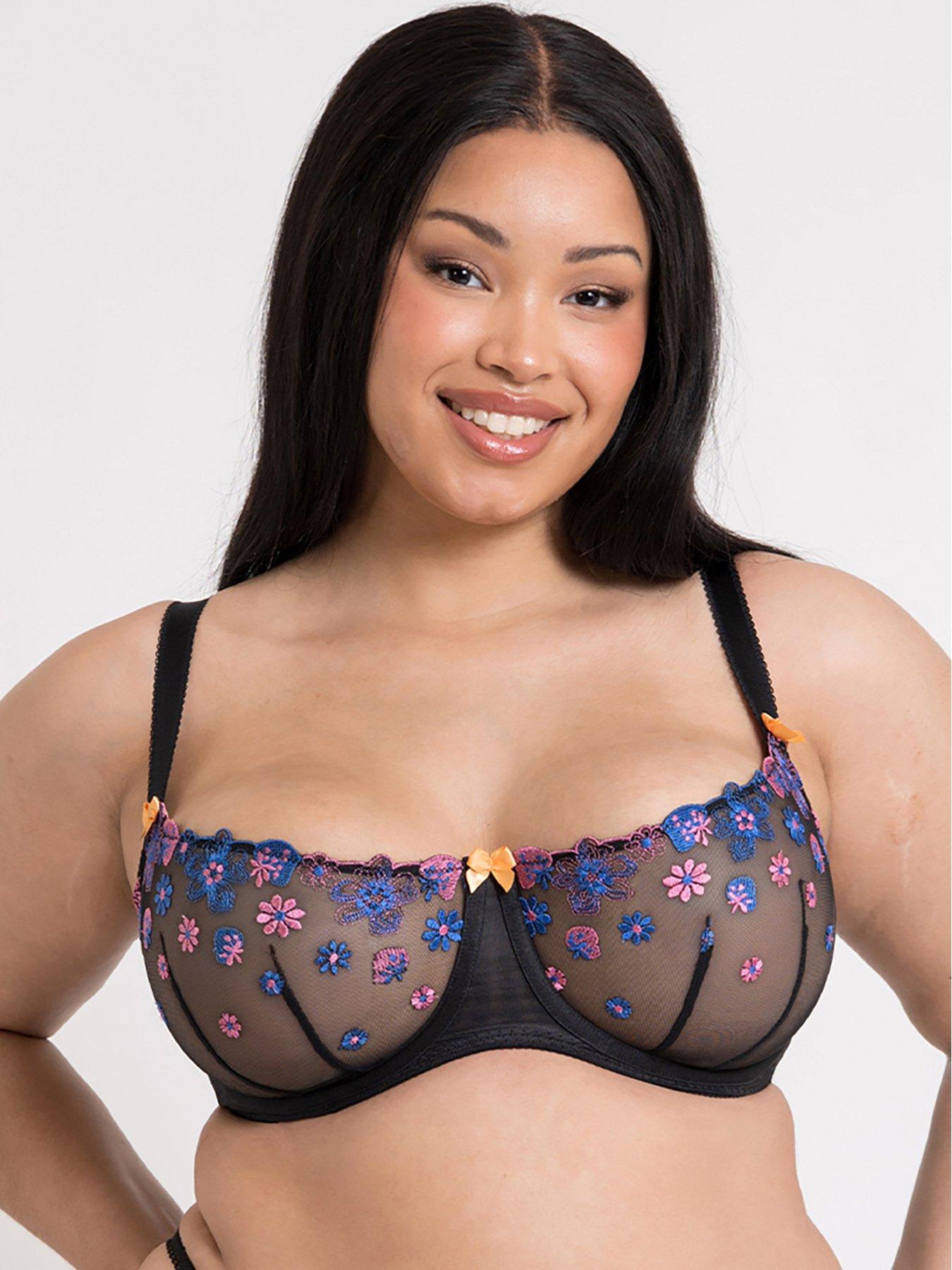 Curvy Kate Strawberry Crush Balcony Bra - Black Multi