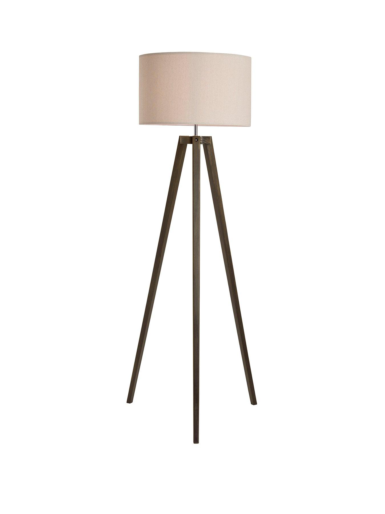 Image 2 of 4 of The Very Collection Keeley Wooden Tripod Floor Lamp