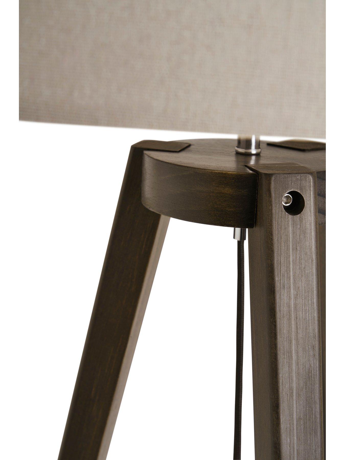 Image 3 of 4 of The Very Collection Keeley Wooden Tripod Floor Lamp