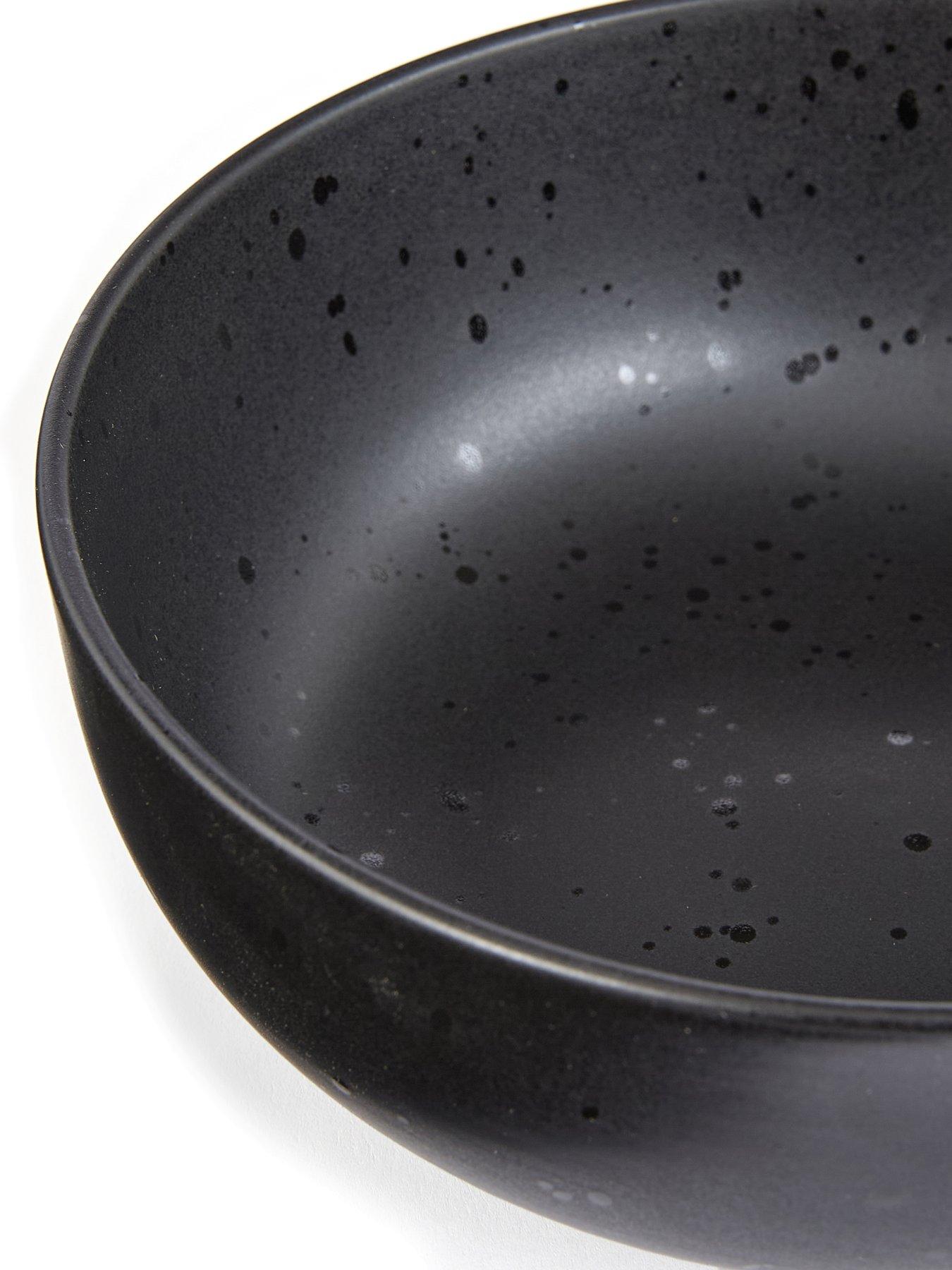 Image 6 of 6 of The Very Collection Black Speckle Reactive 12 Piece Dinner Set