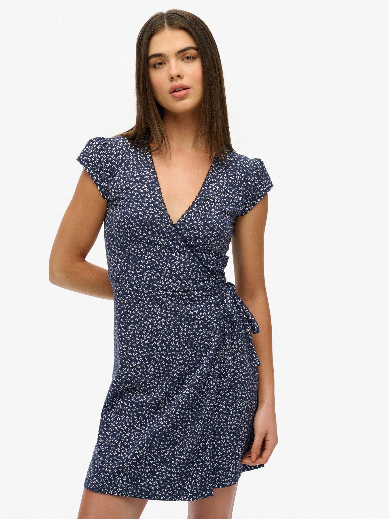 undefined Athletic Essentials Wrap Dress - Blue