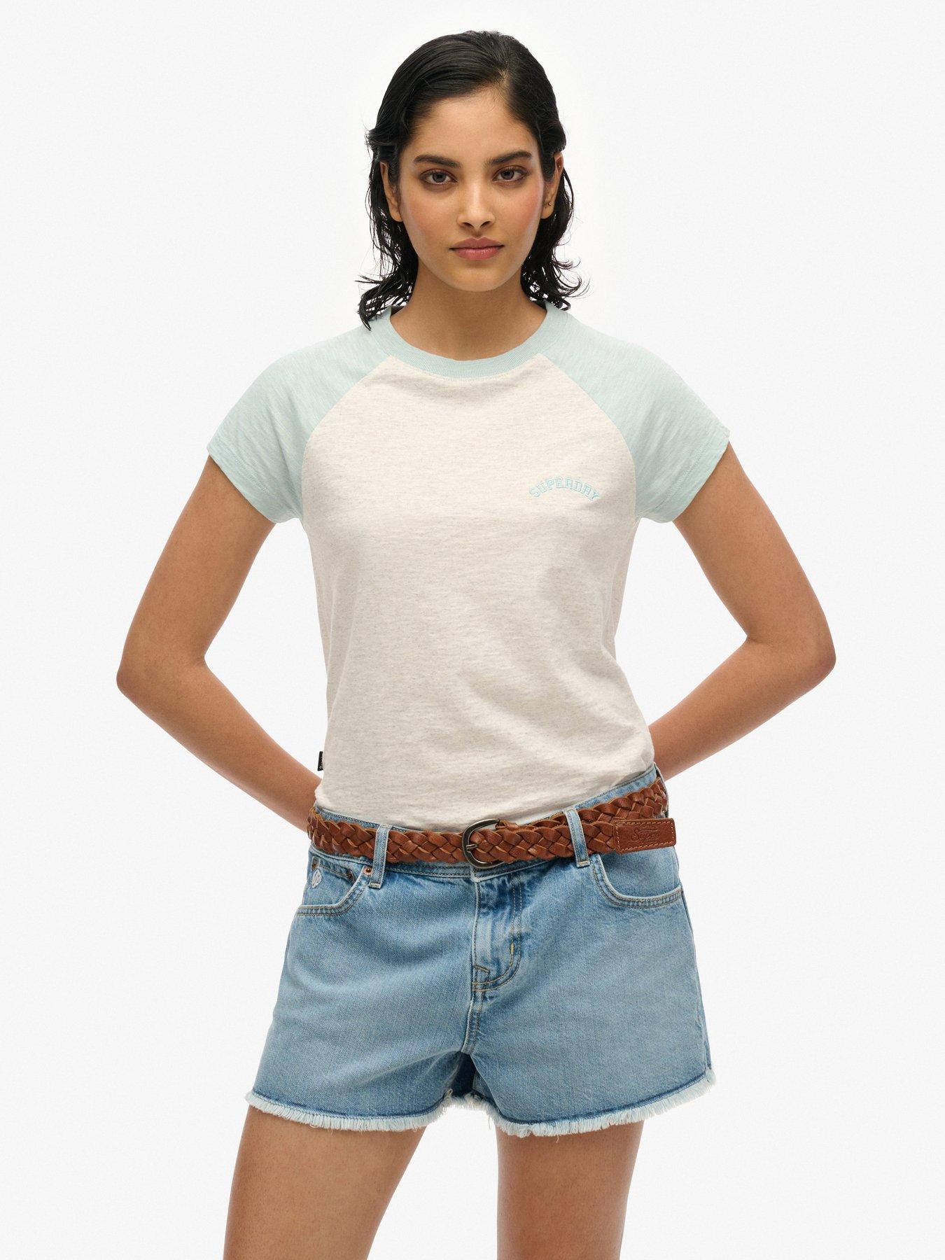undefined Organic Cotton Essential Logo Raglan T-Shirt - Multi
