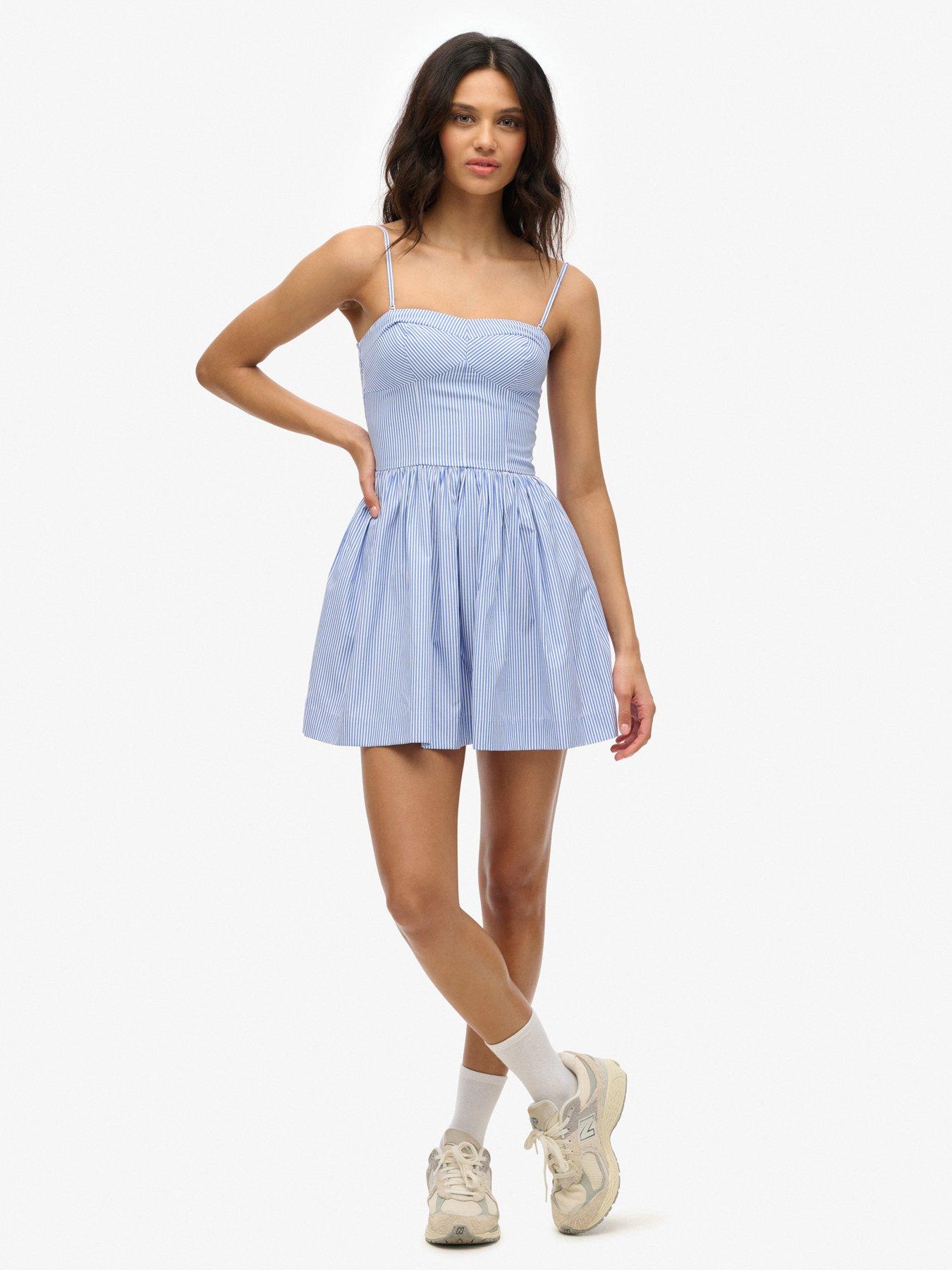 undefined Corset Cami Mini Dress - Blue