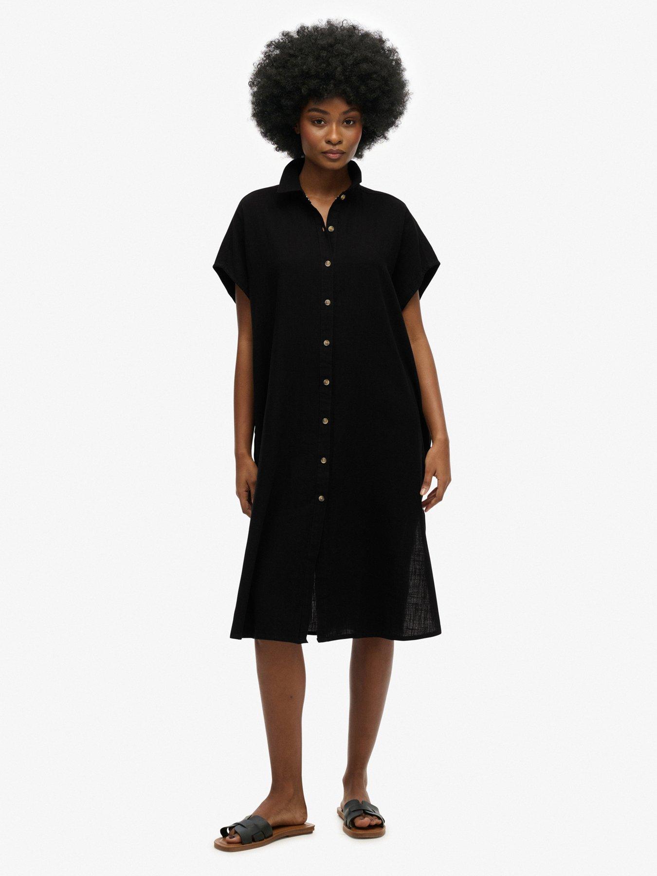 superdry-oversized-midi-shirt-dress-black