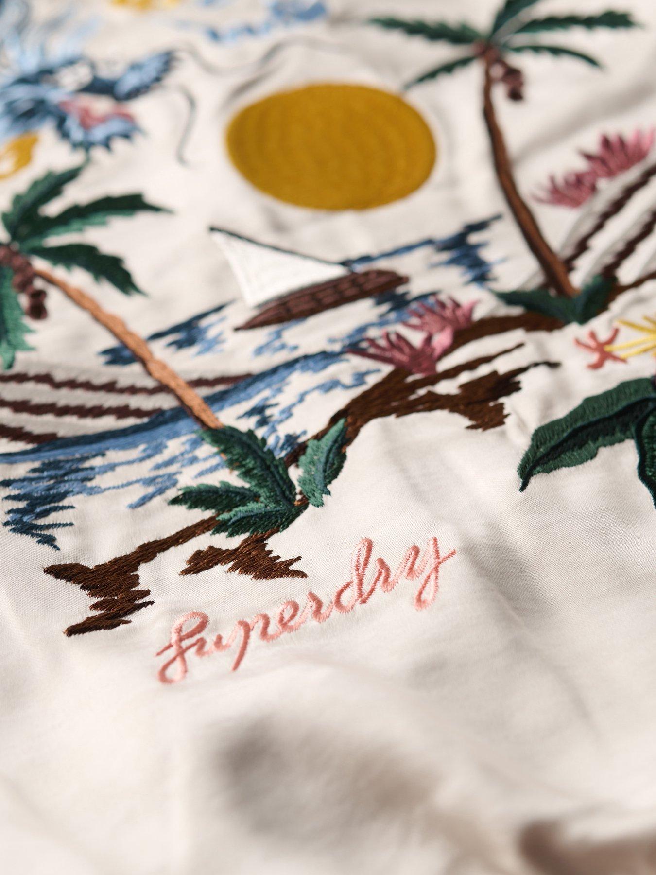 Image 5 of 6 of Superdry Suikajan Embroidered Bomber - White