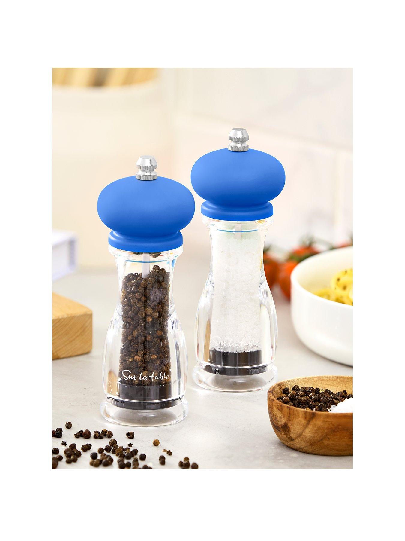 Sur La Table 2pc Classic Salt and Pepper Mill Set- Blue