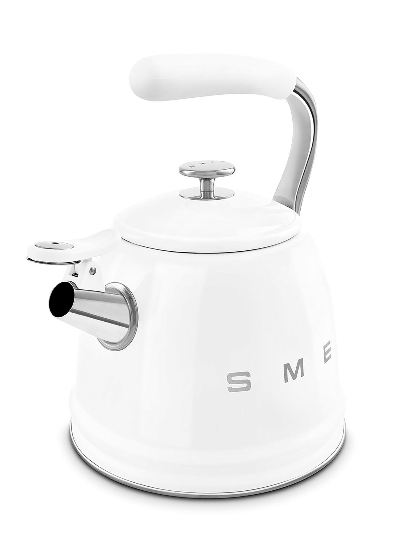 Image 5 of 6 of Smeg Whistling Kettle with Cool Touch Handle, 2.3L, White