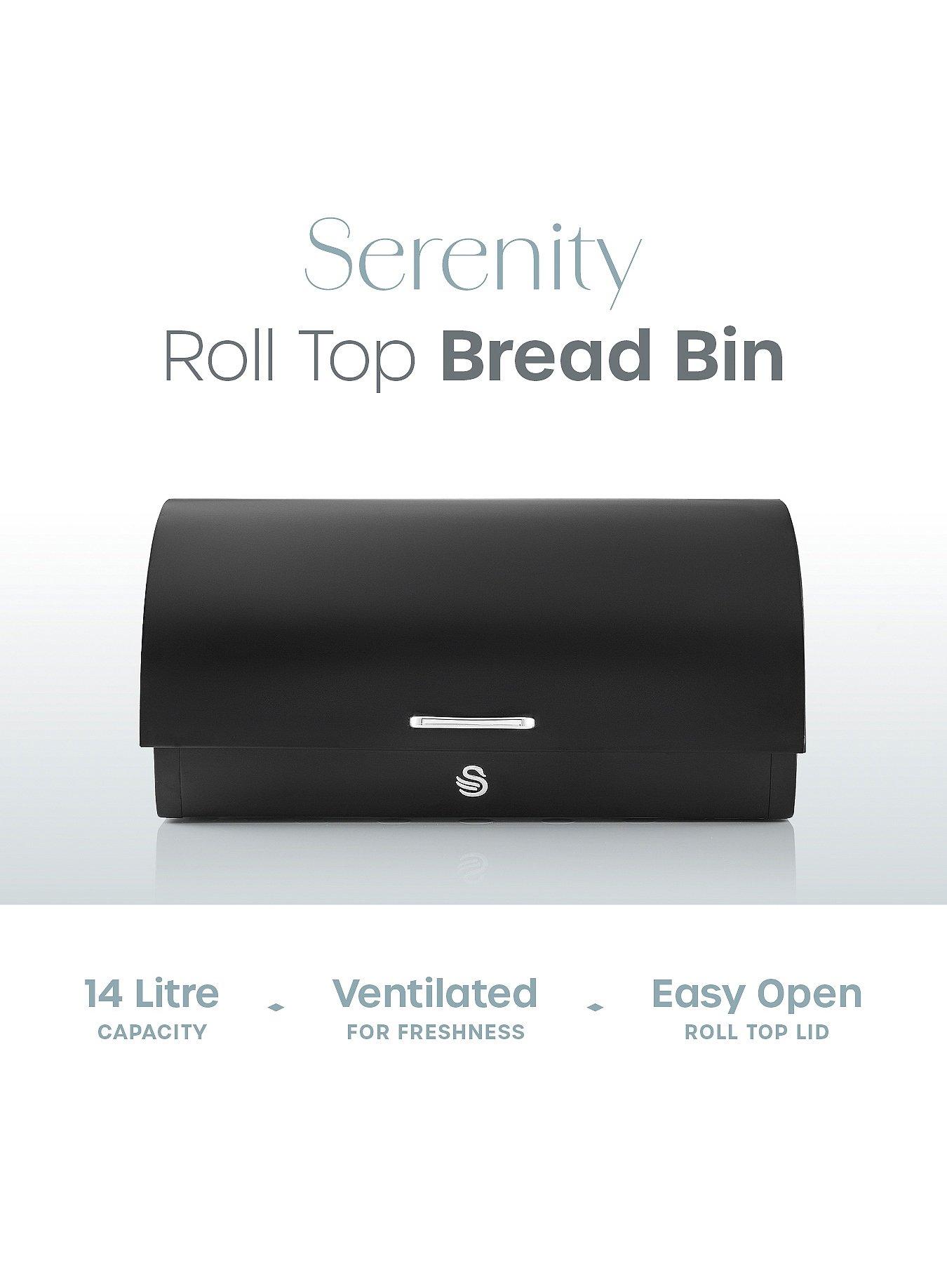 Image 2 of 6 of Swan Serenity Bread Bin, Black