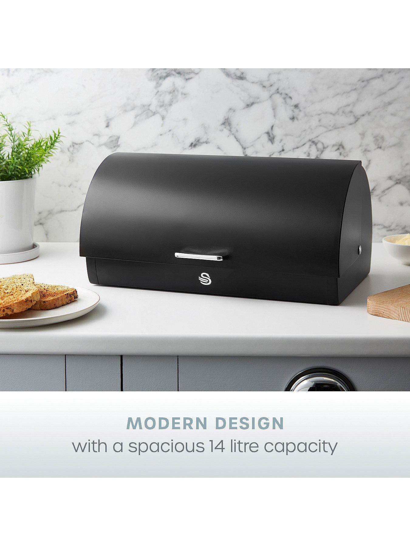 Image 4 of 6 of Swan Serenity Bread Bin, Black