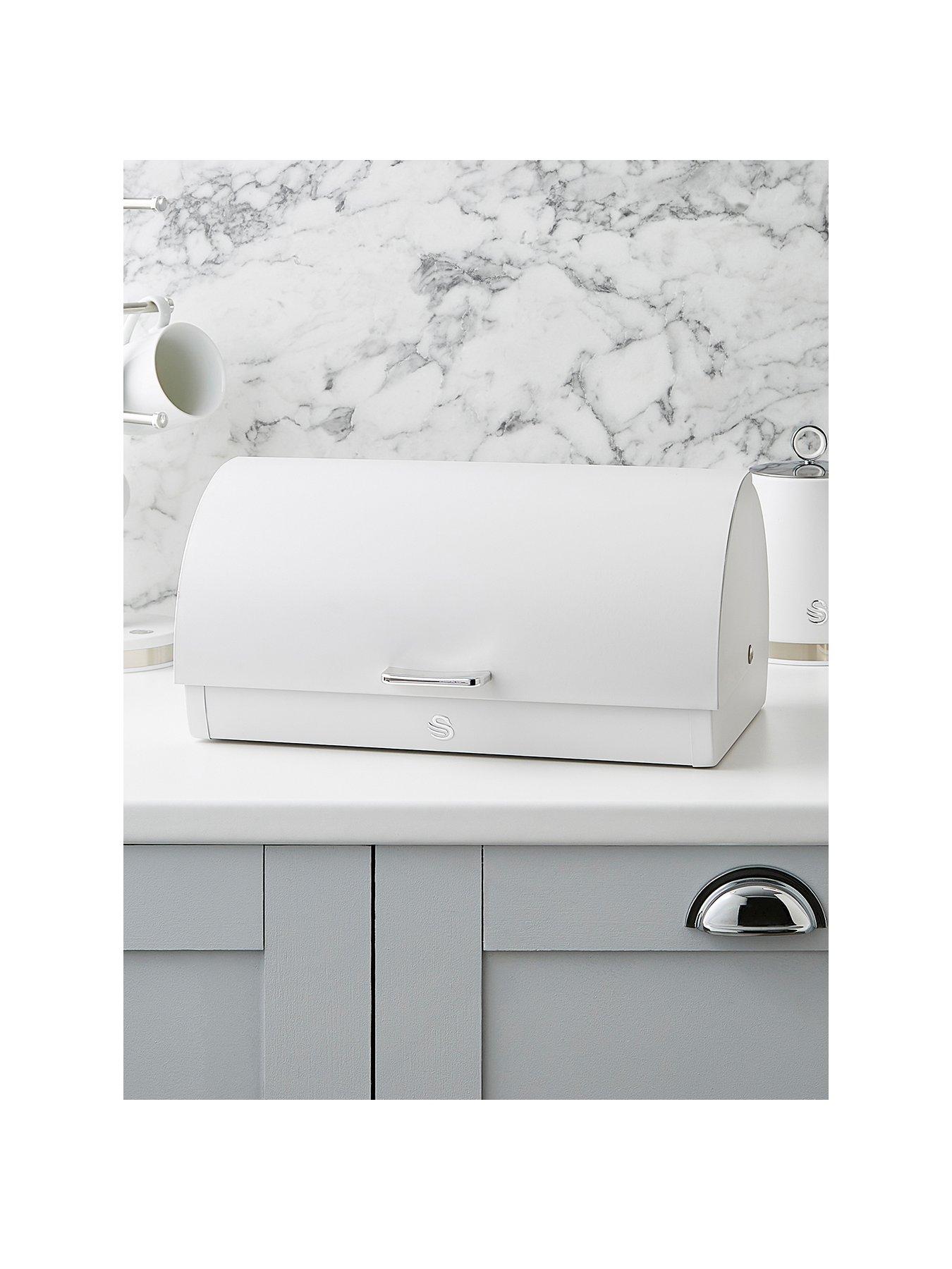 Swan Serenity Bread Bin, White