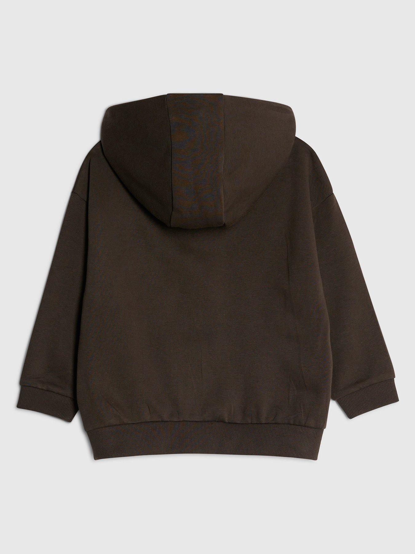 Image 2 of 4 of River Island Mini Boys Essentials Hoodie - Khaki
