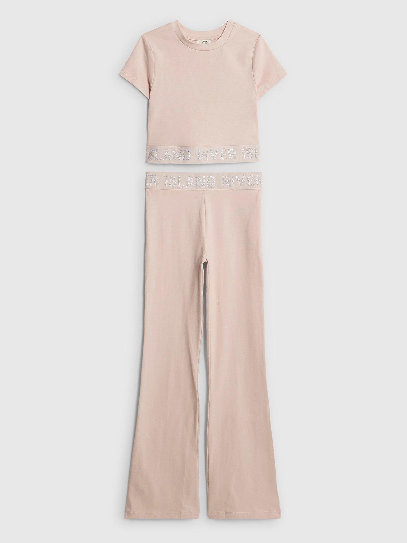 River Island Older Girls Waistband Top Set - Pink