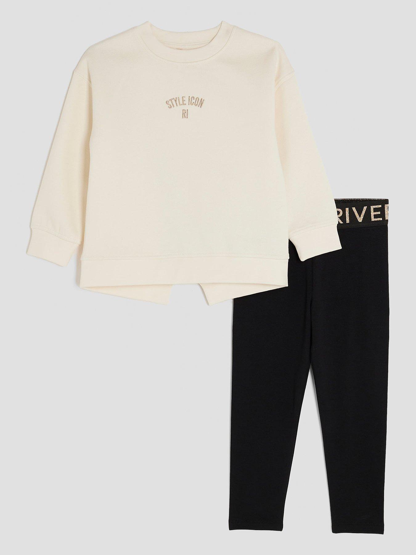 River Island Mini Girls Sweat Set - Cream