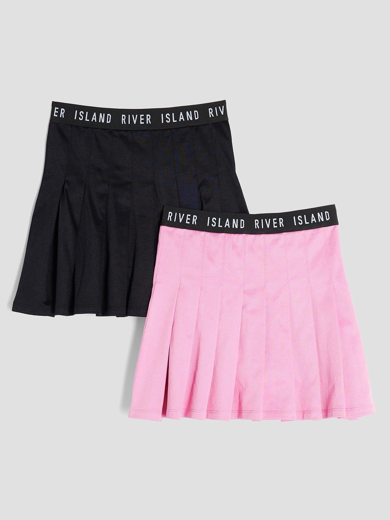 River Island Older Girl 2 Pack RI Skirt - Pink