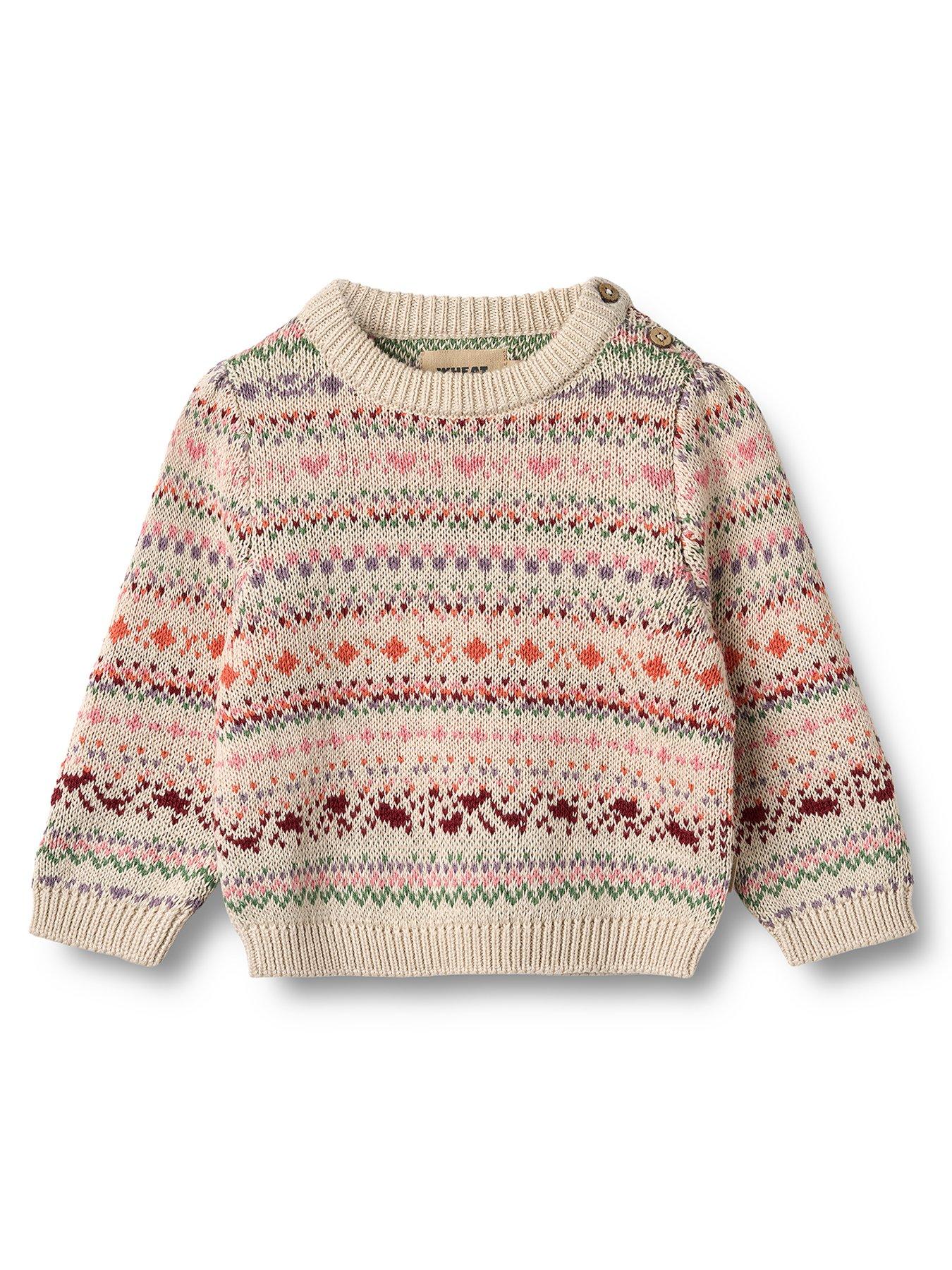 Image 1 of 3 of Wheat Baby Girls Olga Knitted Jumper - Multi