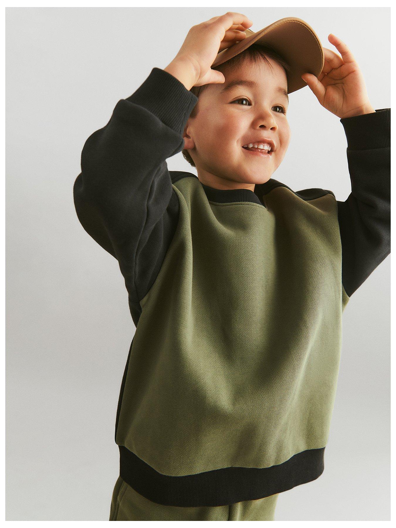 Wheat Boys Ellis Colourblock Sweatshirt - Navy