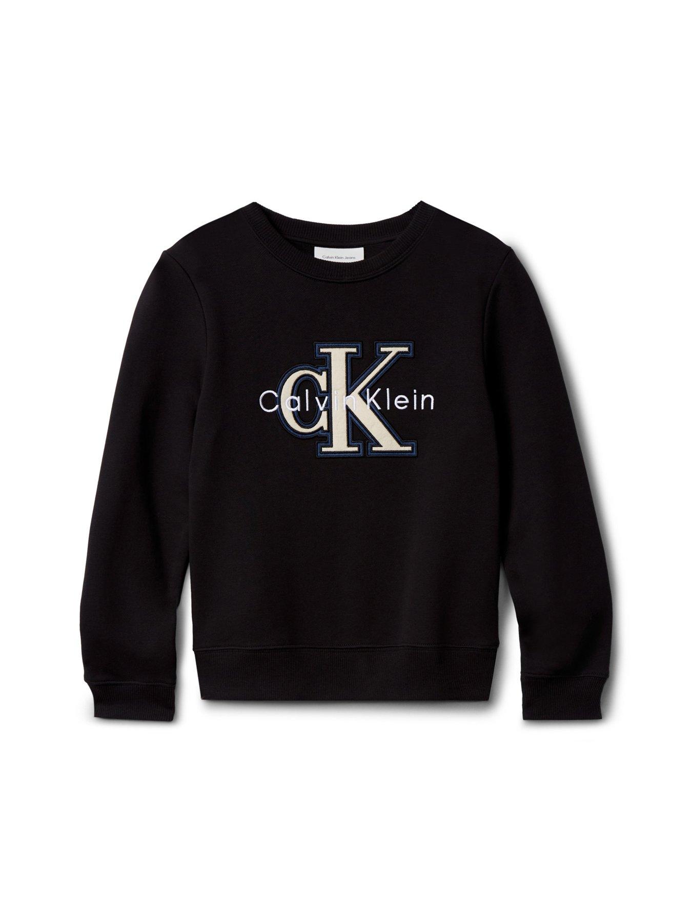 undefined Boys Festive Mono Sweatshirt - Black
