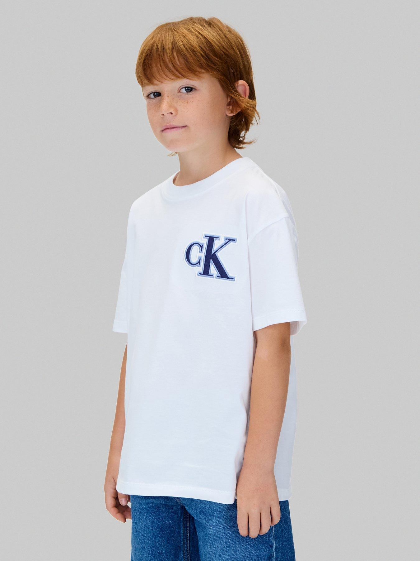 undefined Boys Festive Graphic Short Sleeve T-Shirt - White