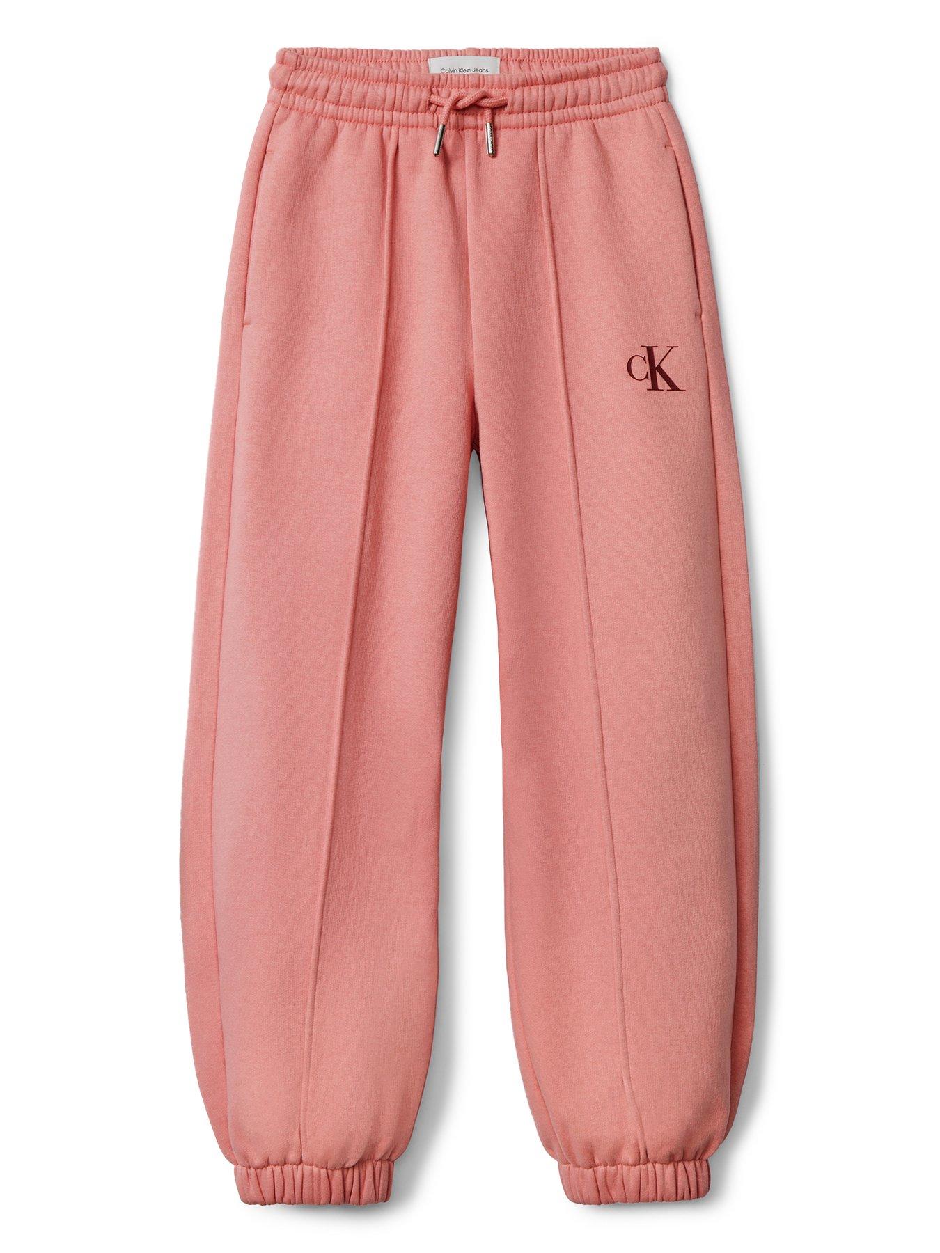 undefined Girls CK Logo Fleece Jogger - Brandied Apricot