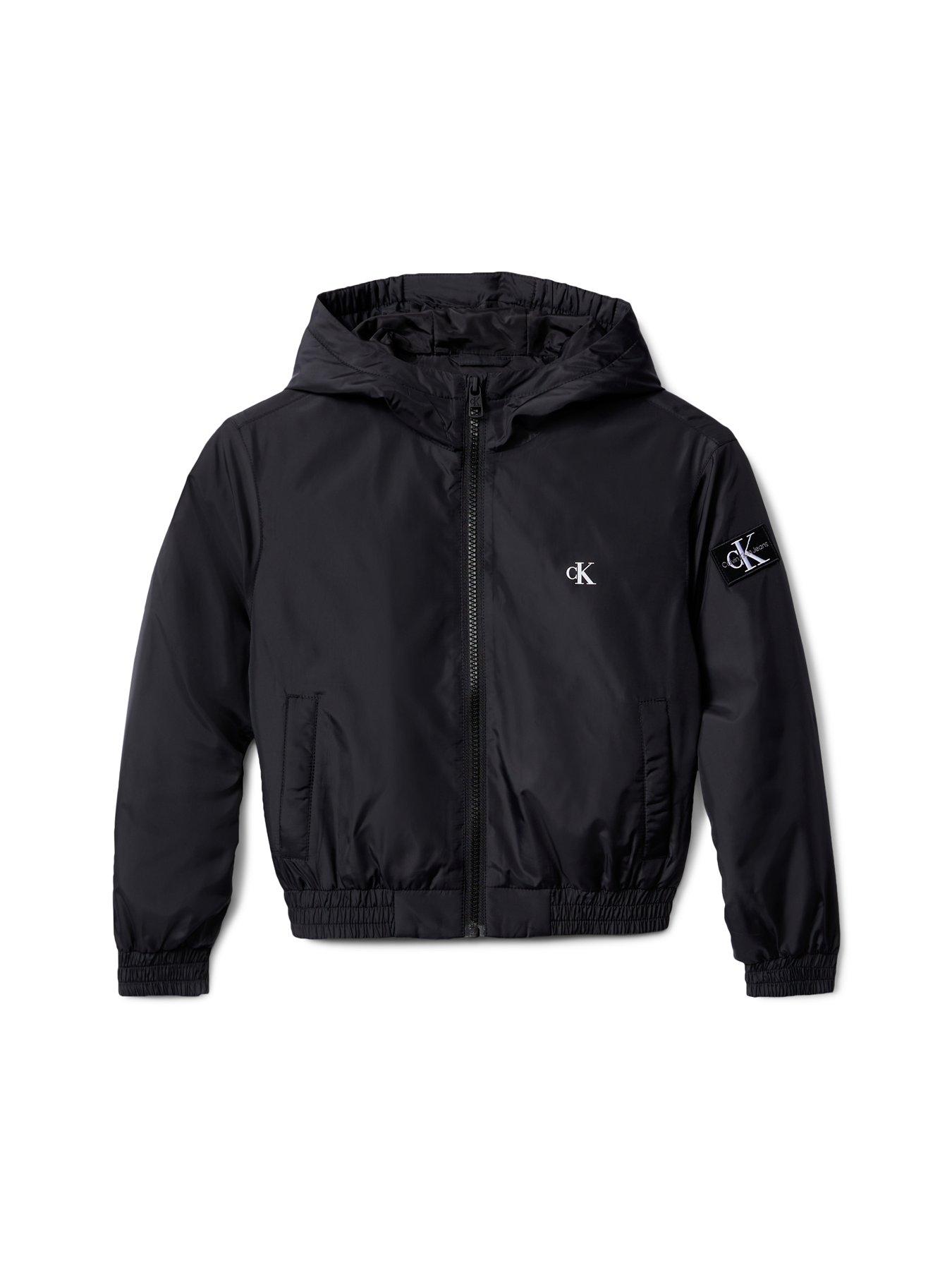undefined Boys Padded Hooded Harrington Jacket - Black