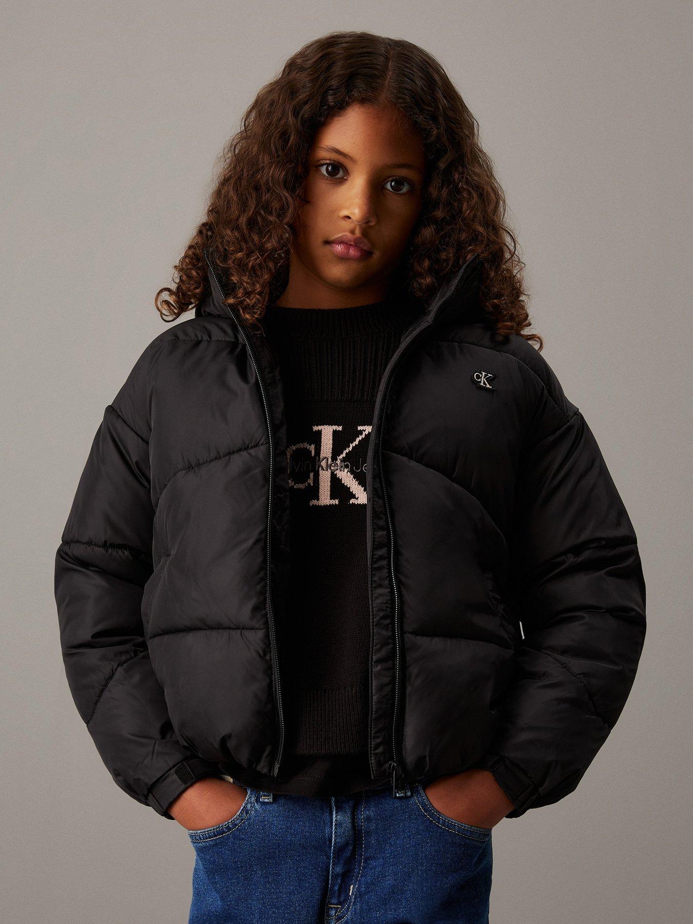 Calvin Klein Jeans Girls CK Short Padded Jacket - Black