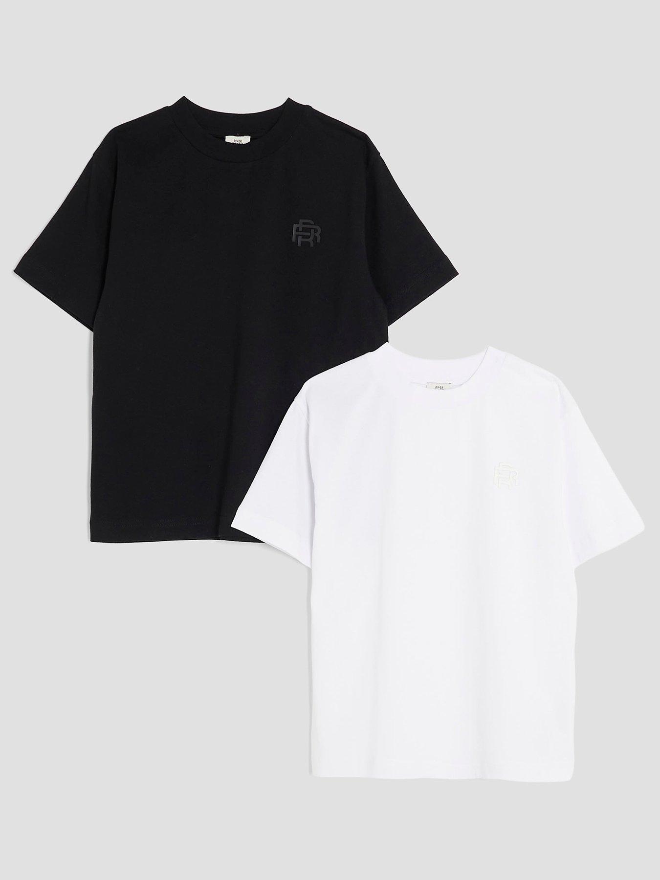 River Island Older Boys 2 Pack Essentials T-Shirts - Multi