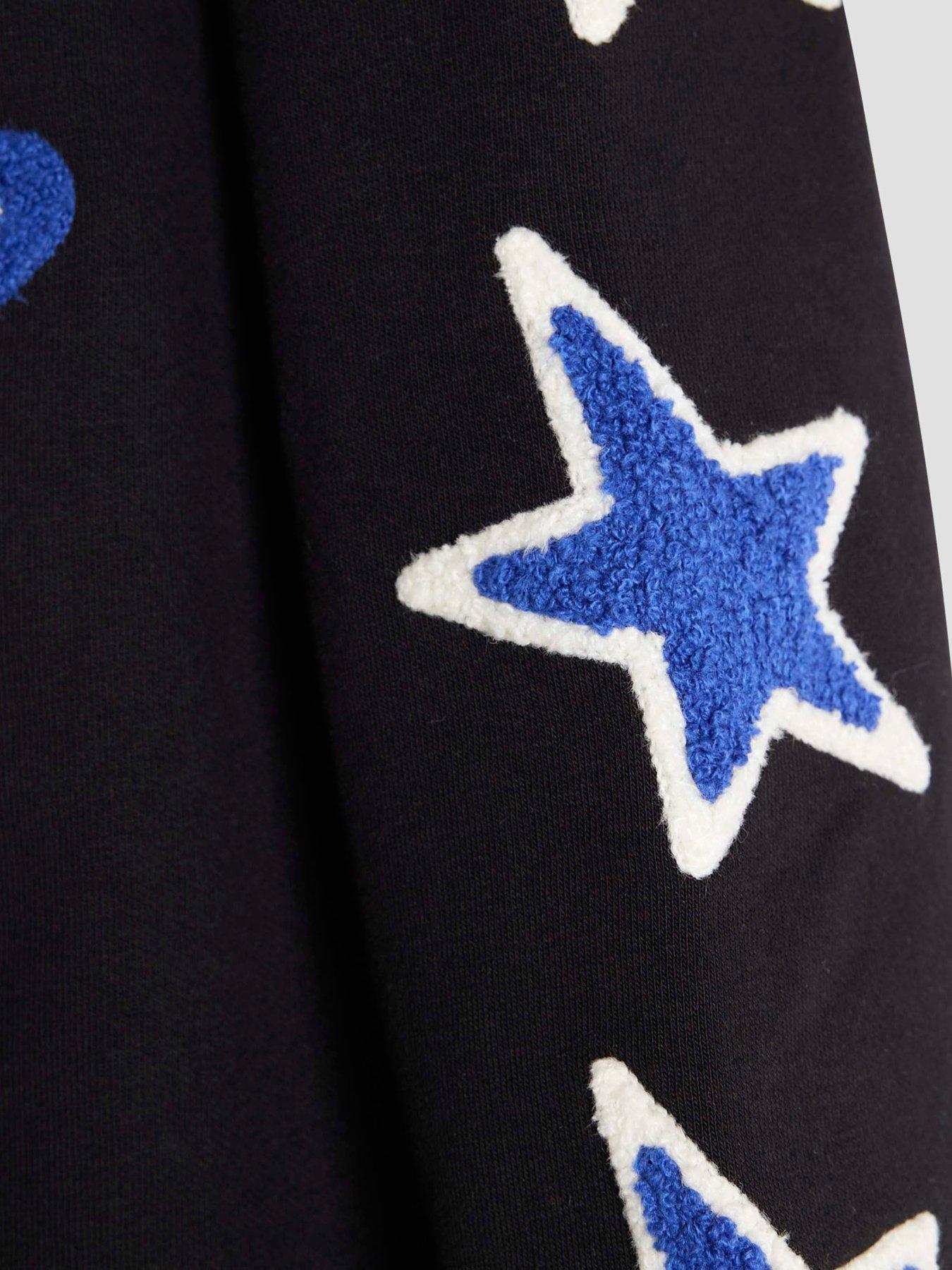Image 3 of 4 of River Island Older Boys R Star Applique Sweatshirt - Black