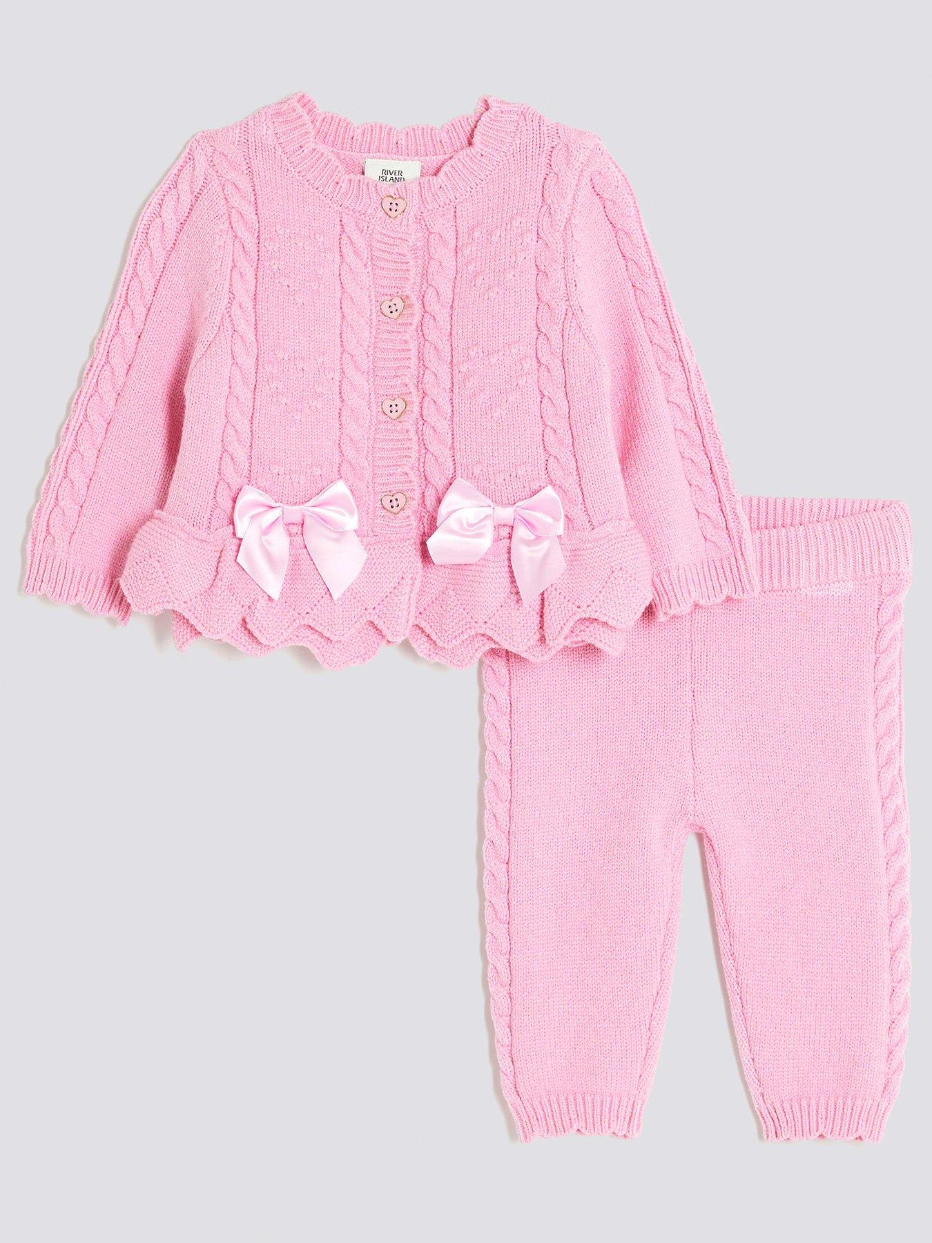 River Island Baby Baby Girls Peplum Cardigan Pink Very