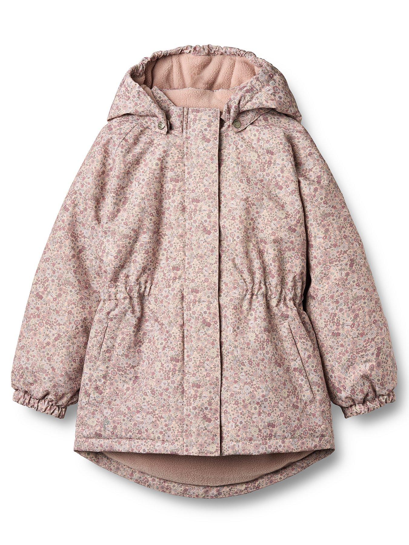 Wheat Girls Floral Hooded Petra Jacket - Pink