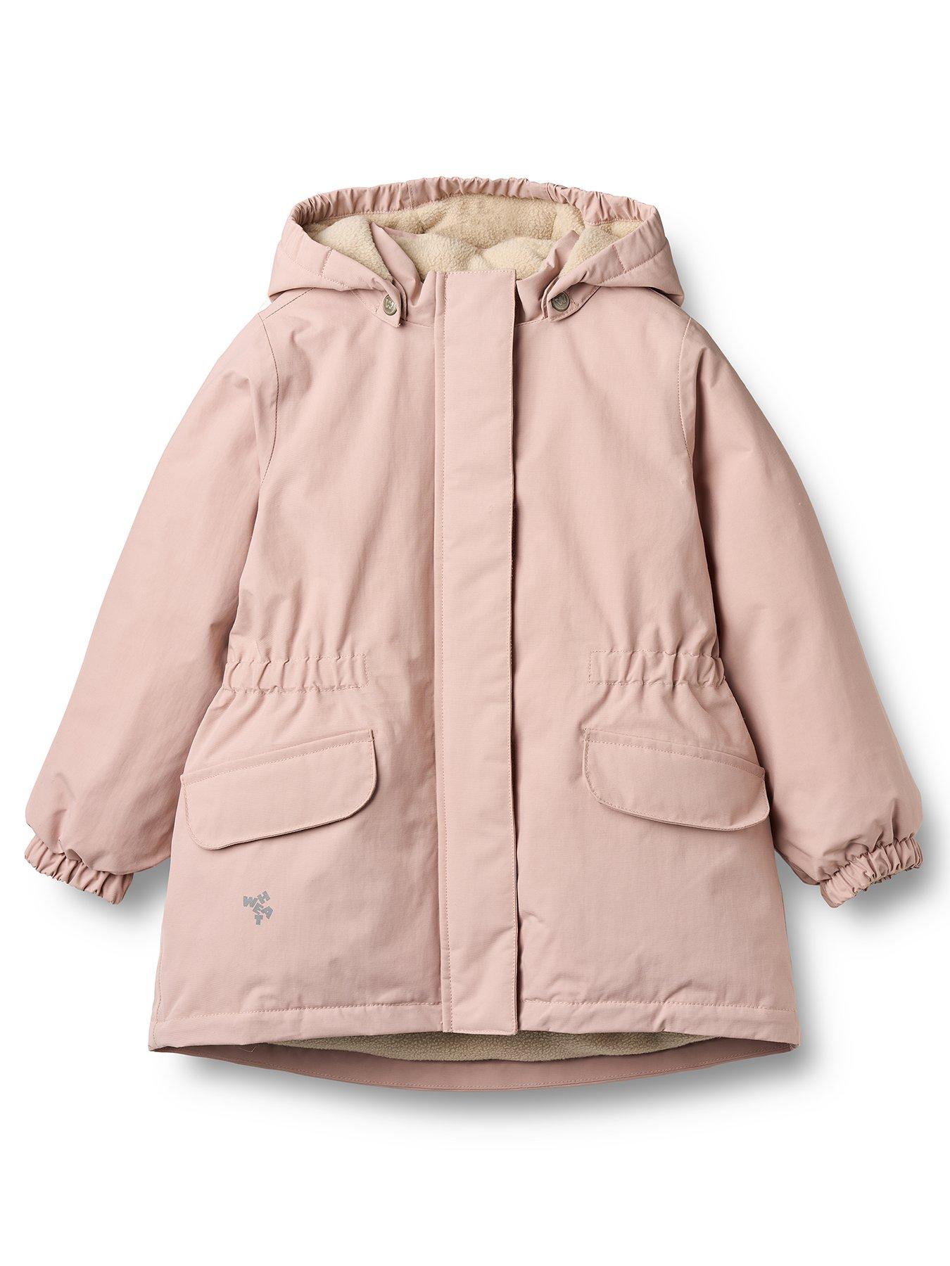 Image 1 of 4 of Wheat Baby Girls Hooded Sille Jacket - Pink