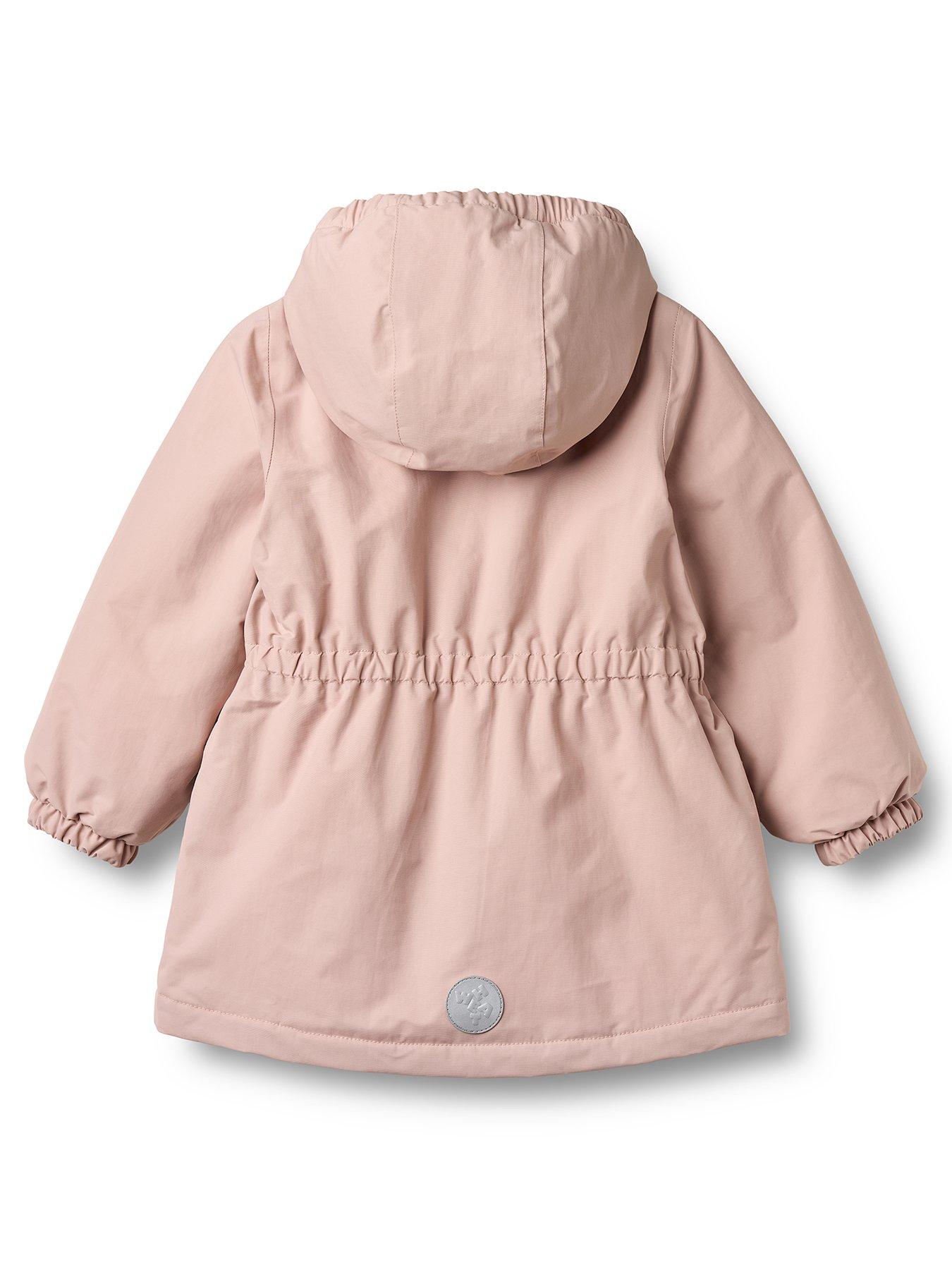 Image 2 of 4 of Wheat Baby Girls Hooded Sille Jacket - Pink