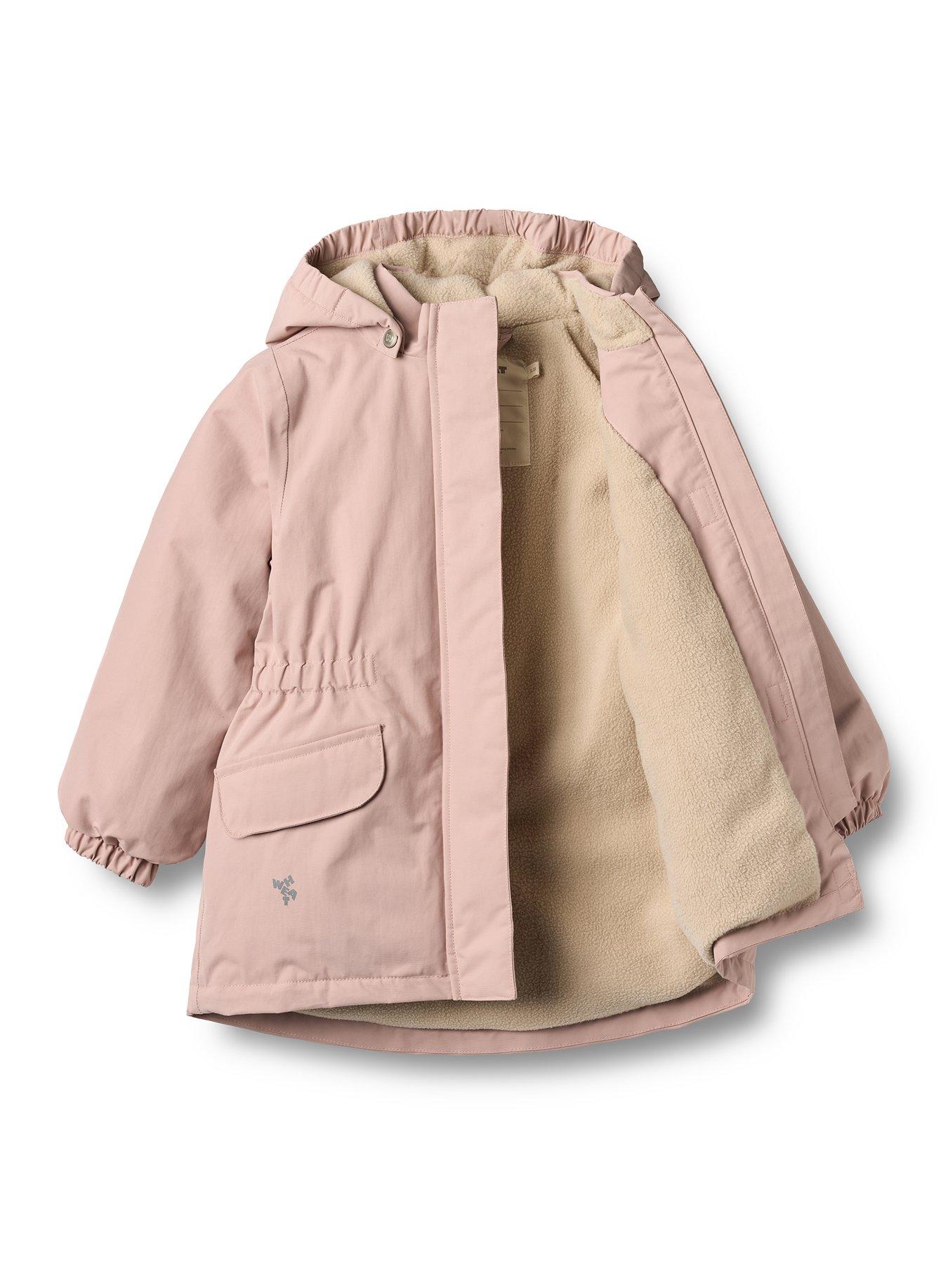 Image 3 of 4 of Wheat Baby Girls Hooded Sille Jacket - Pink