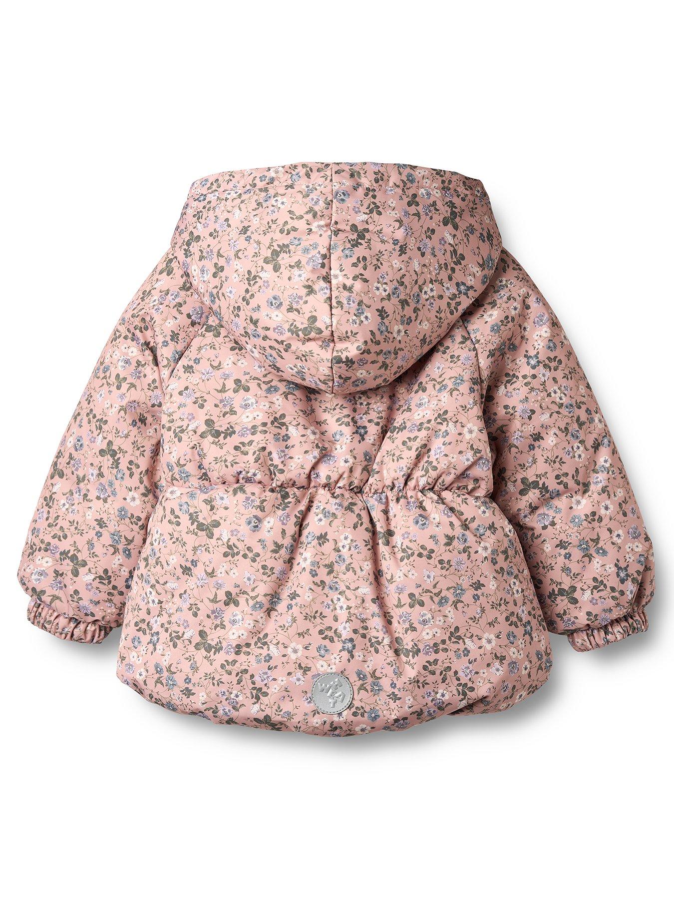 Image 2 of 4 of Wheat Baby Girls Floral Padded Olga Jacket - Pink