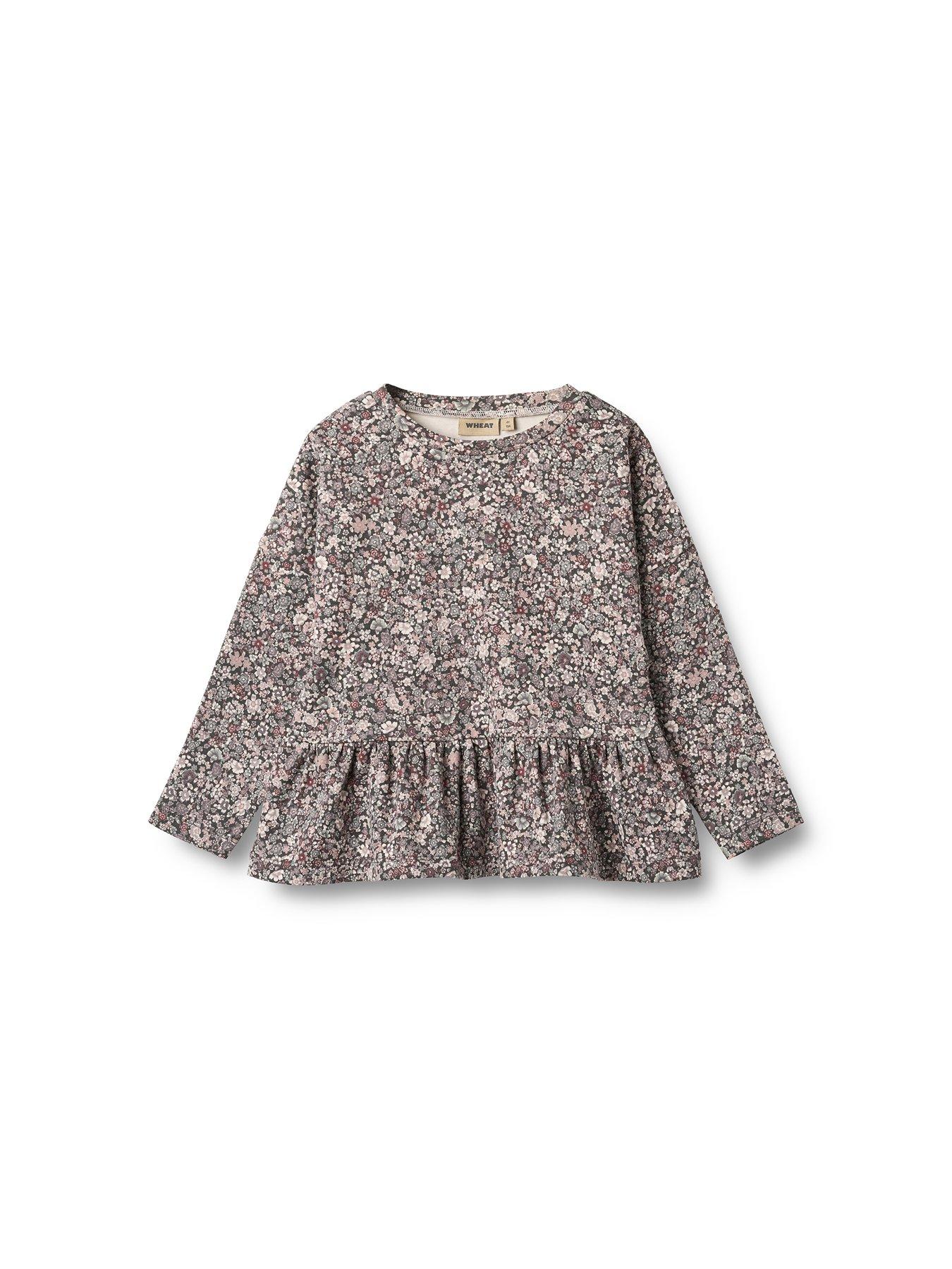 Wheat Girls Carolina Long Sleeve Peplum Tshirt - Purple